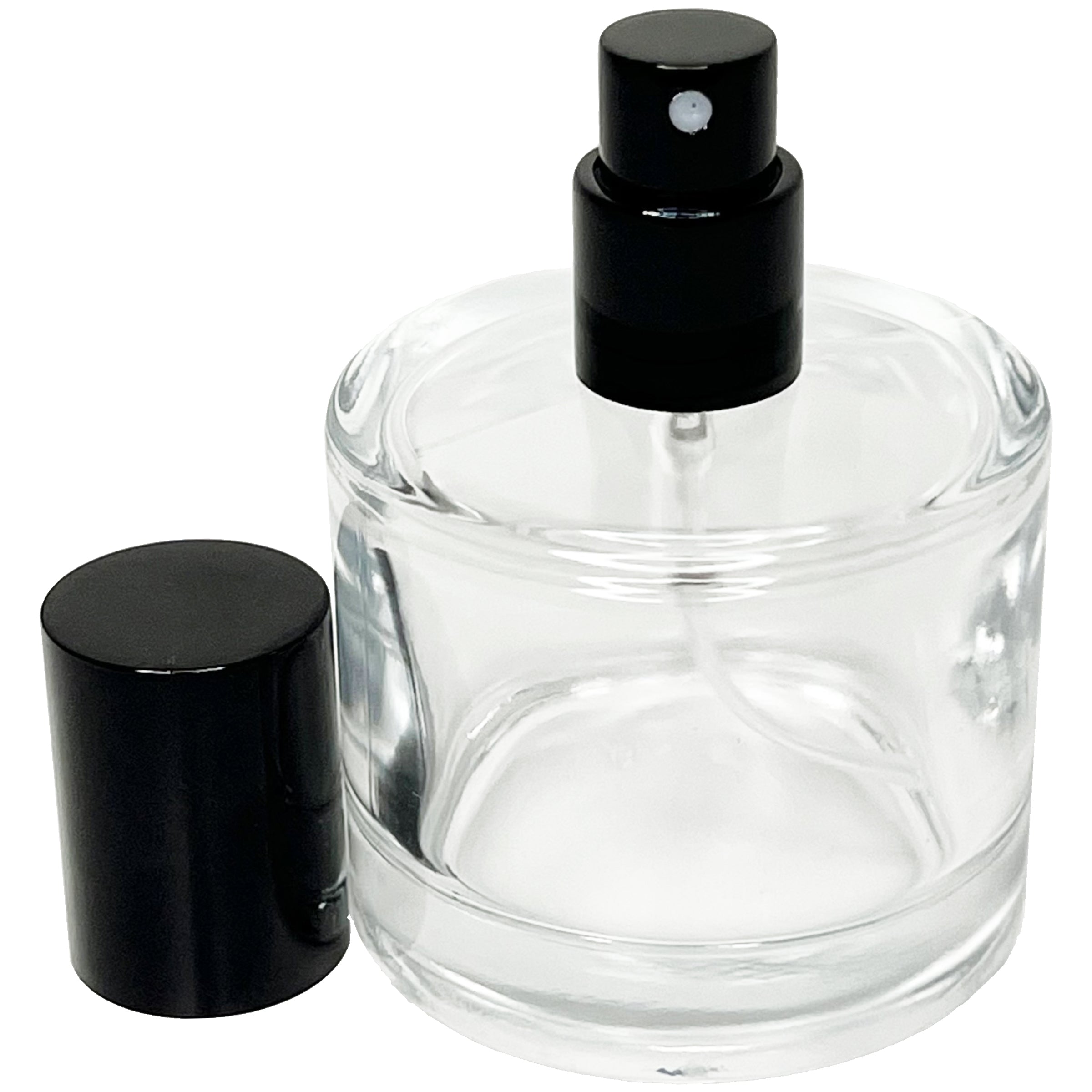 50ml 1.7oz Round Thick Glass Perfume Spray Bottles