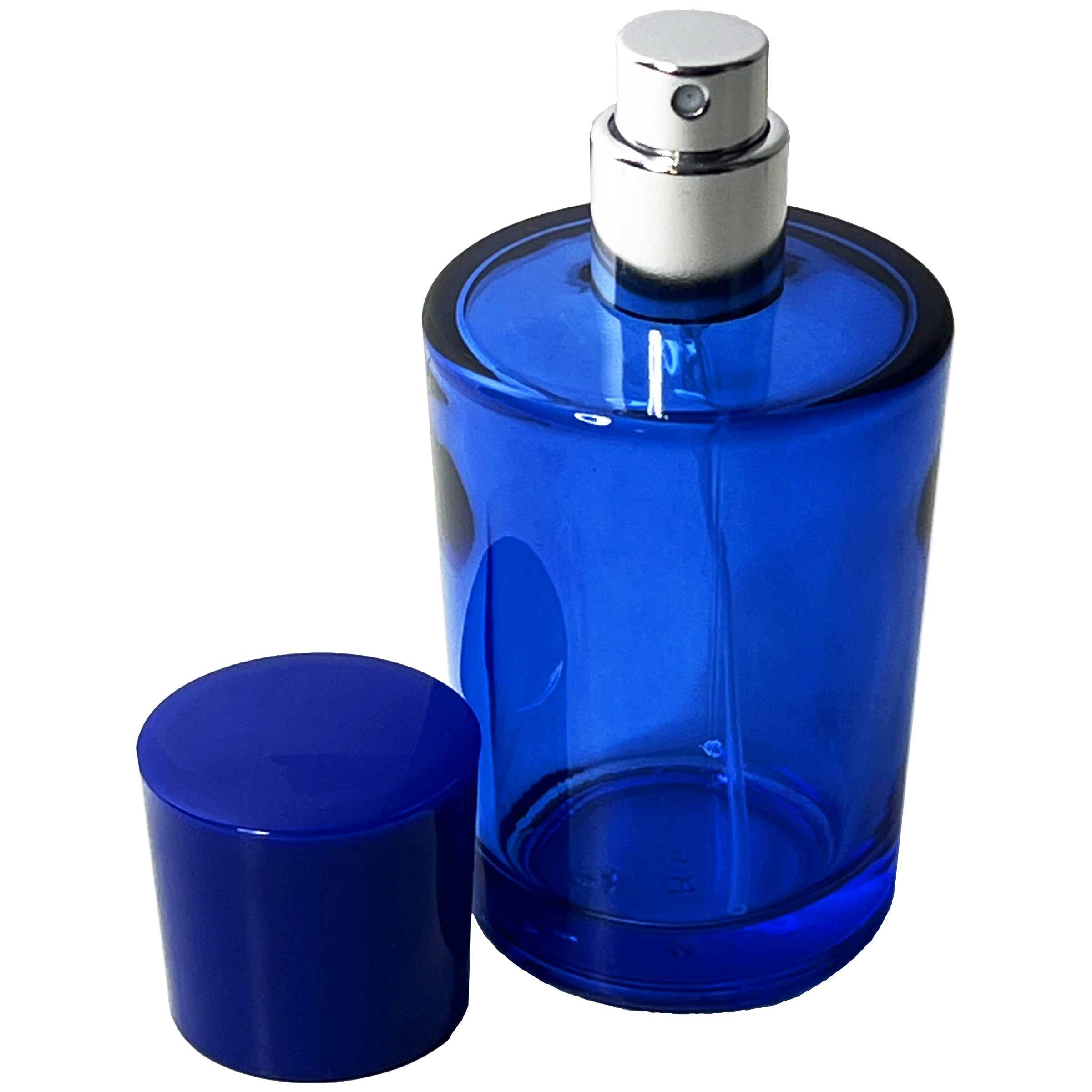50ml 1.7oz flat cone glass perfume bottles 4 colors