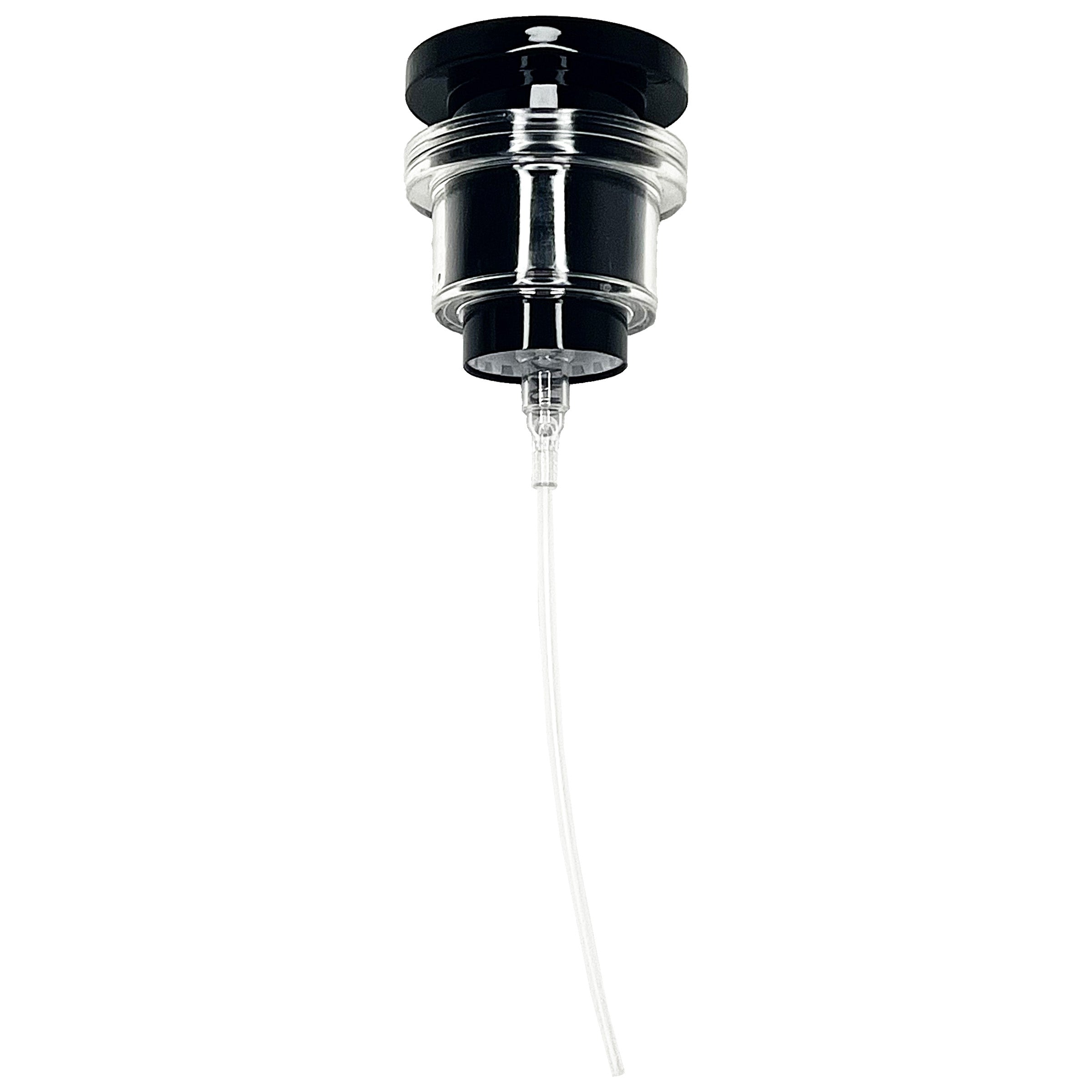 15/410 screw on fine mist perfume sprayers clear black lids