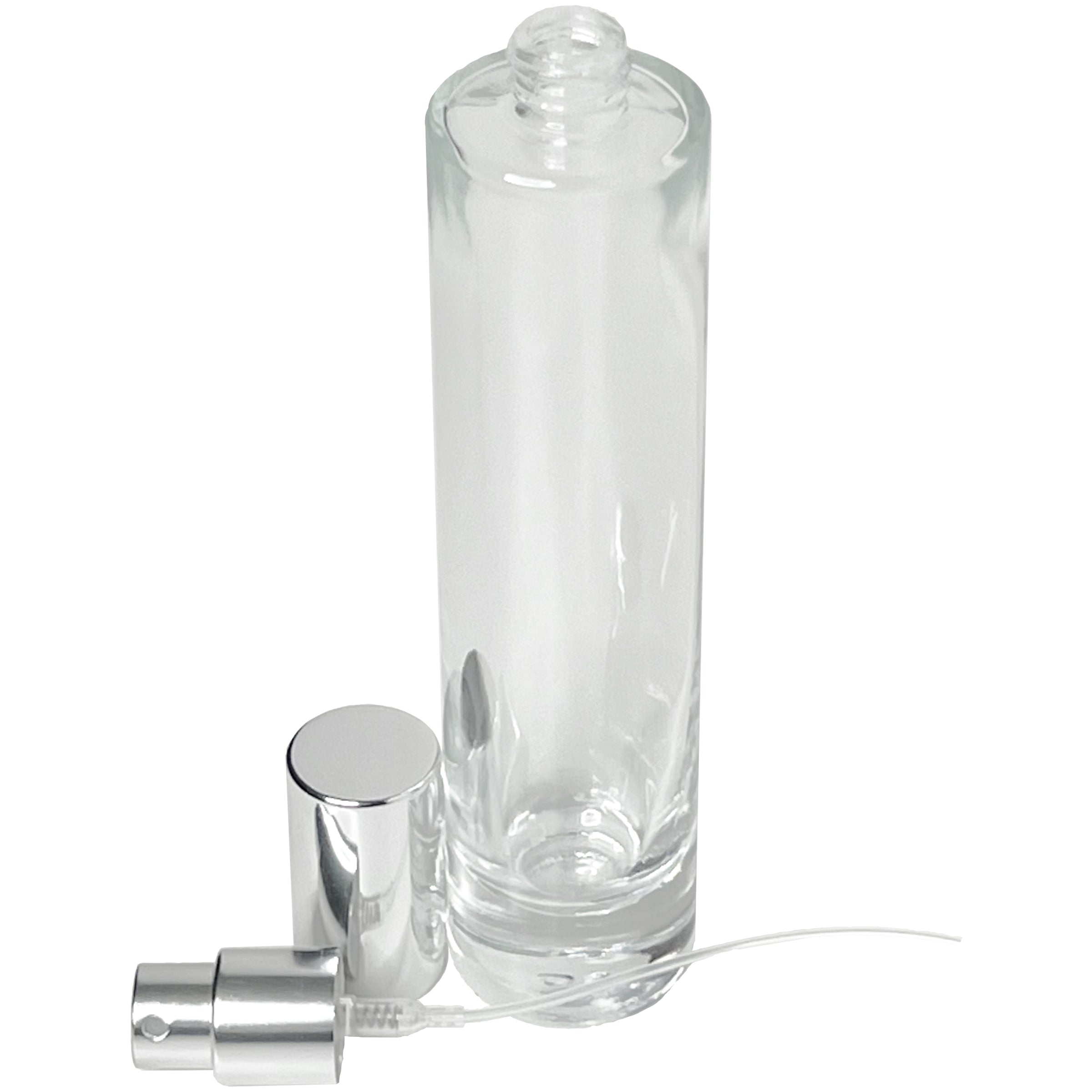 50ml 1.7oz thick tall cylinder glass perfume spray bottles