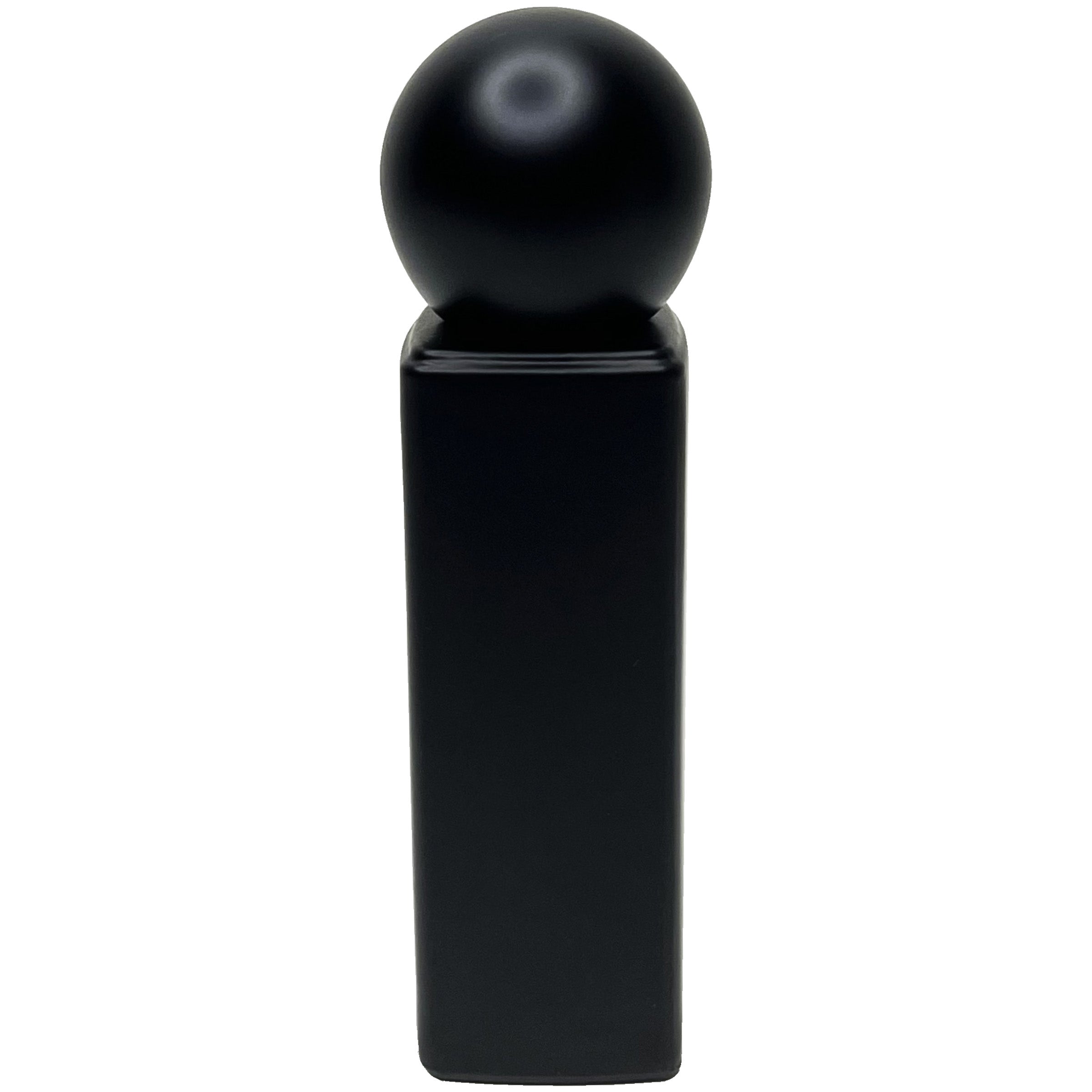 30ml 1oz all black matte thick glass tall square perfume spray bottles