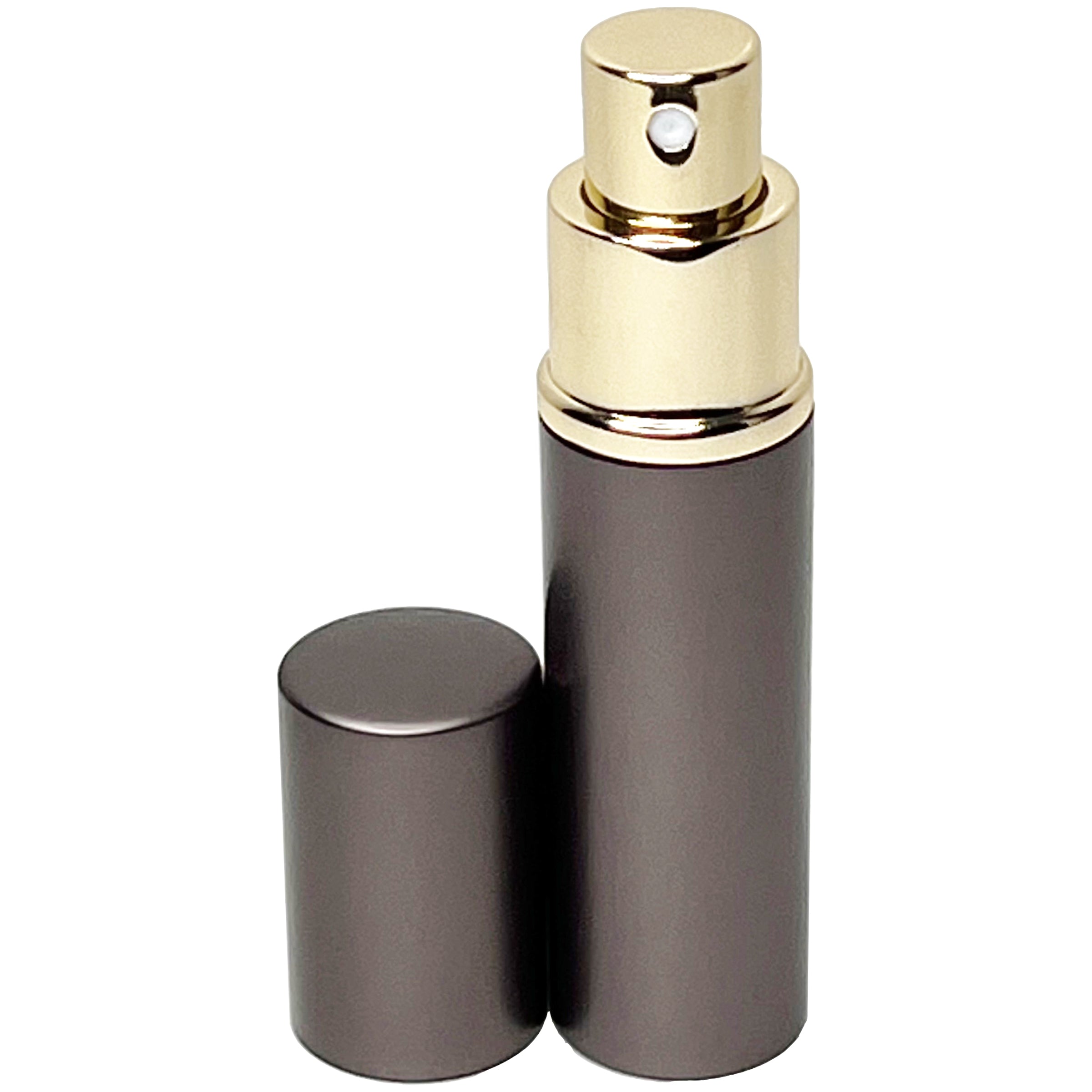 10ml 0.33oz deluxe perfume glass spray bottles coffee gold aluminum shell