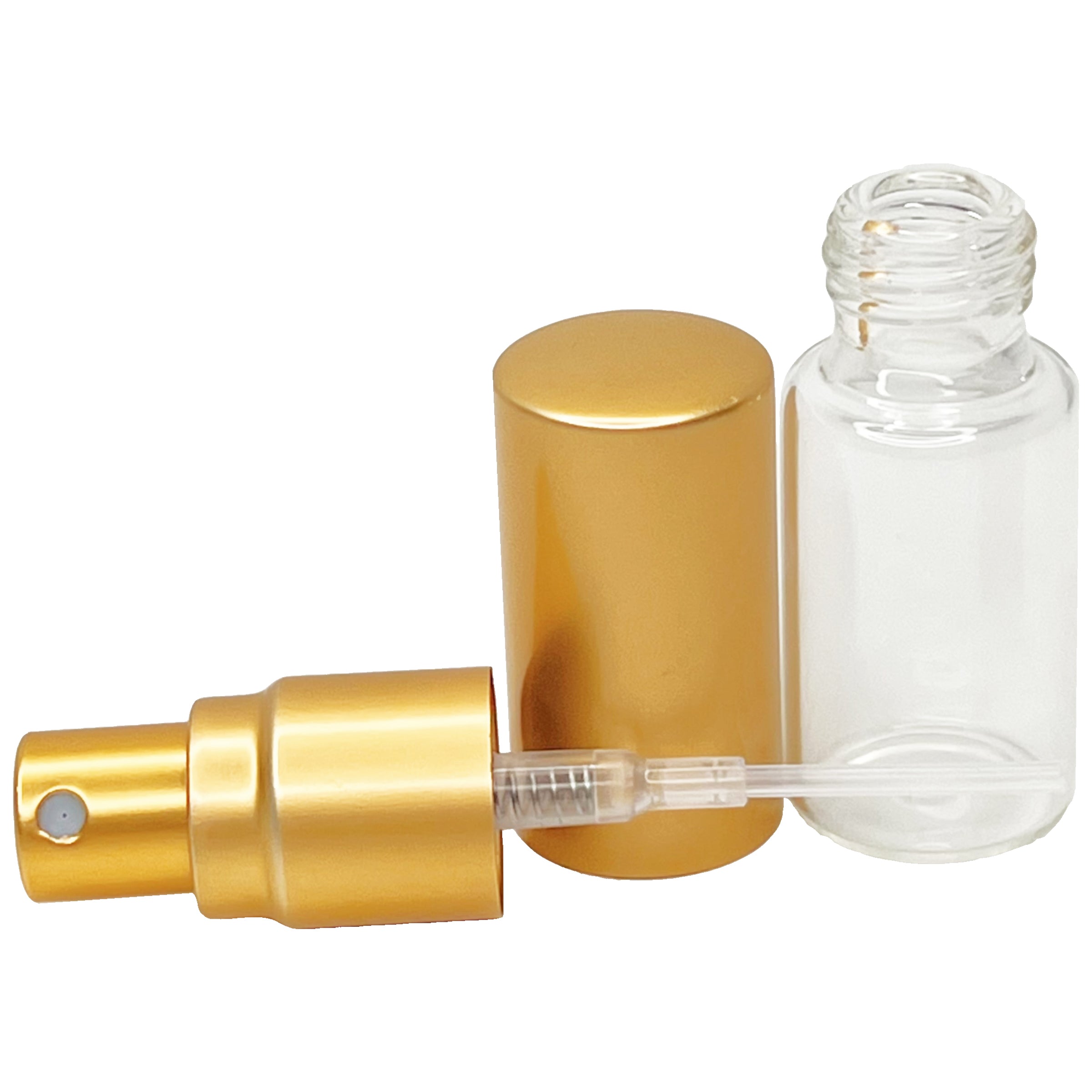 5ml 0.17oz matte gold mini perfume spray bottles