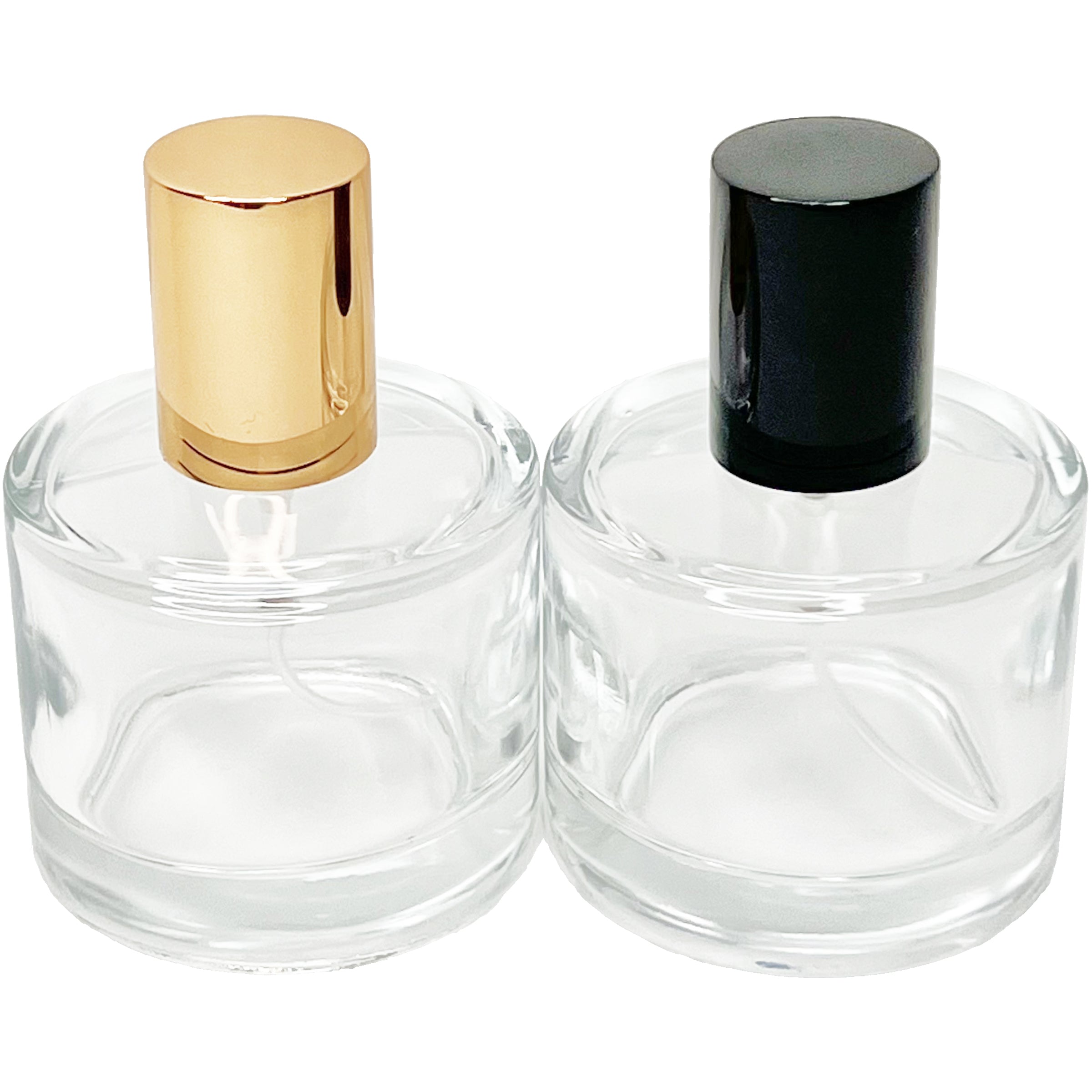 50ml 1.7oz Round Thick Glass Perfume Spray Bottles