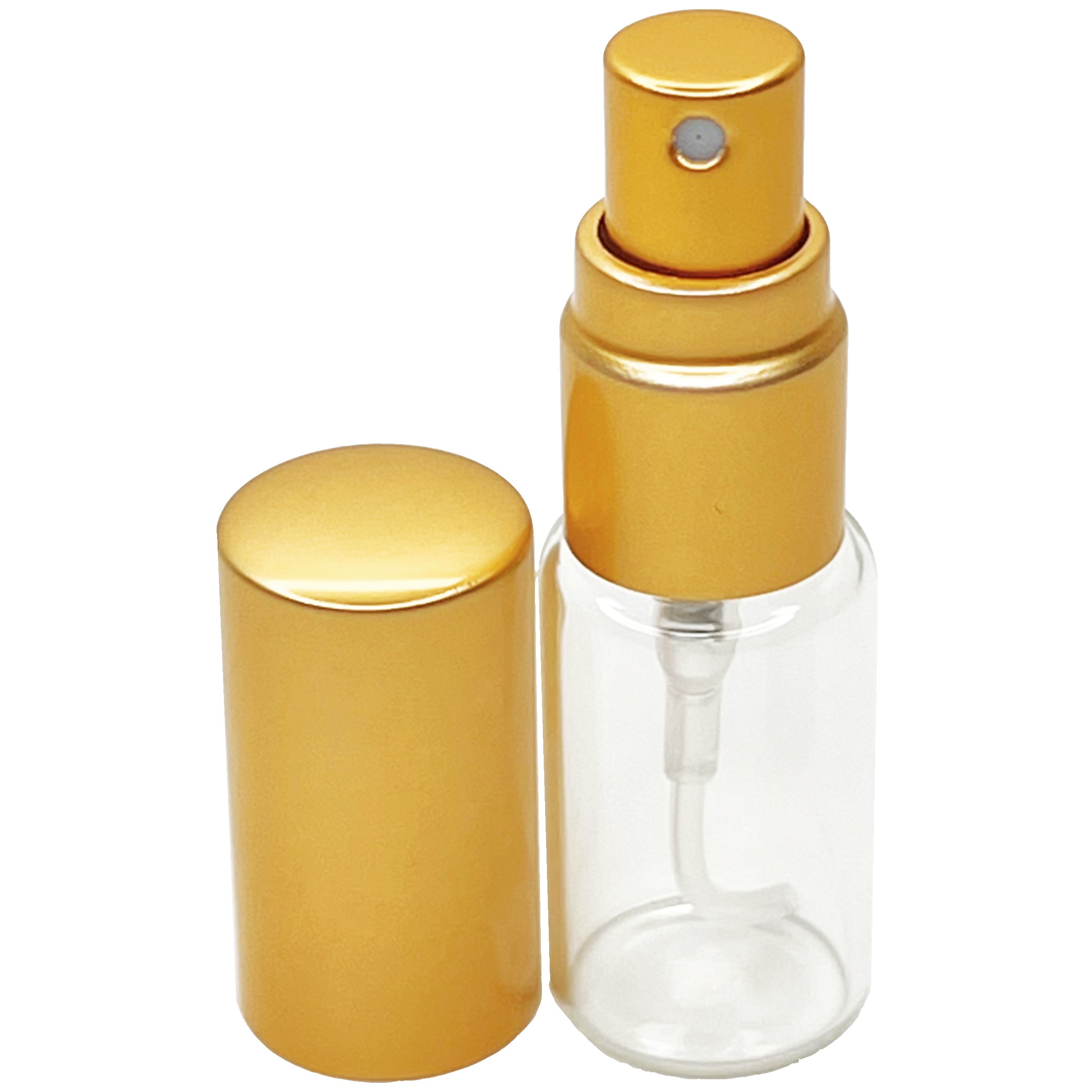 5ml 0.17oz matte gold mini perfume spray bottles