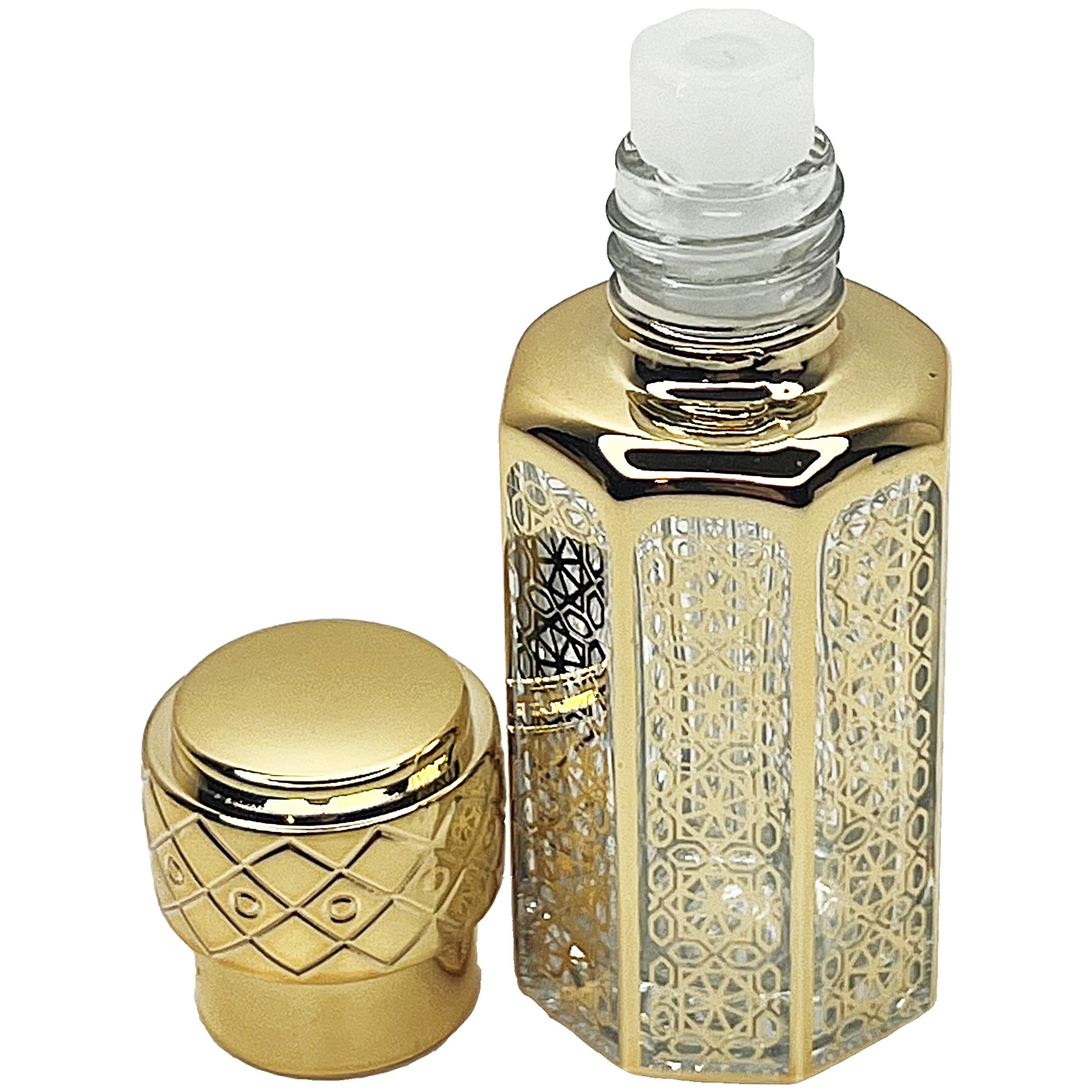 12ml attar glass dipstick essential oil oud thick UV Gold glass bottles