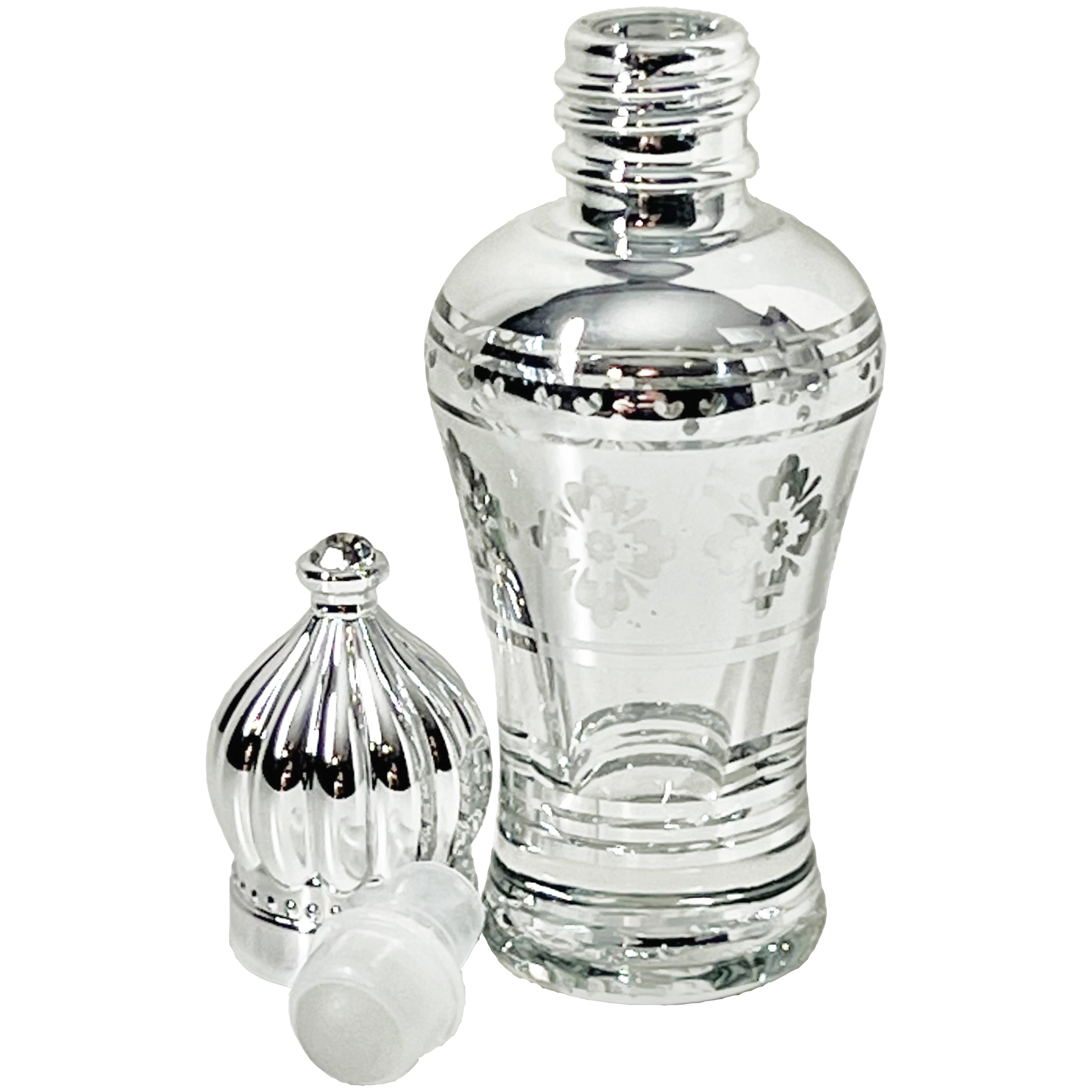 10ml 1/3 oz UV silver dome masjid lid glass roller bottles oil