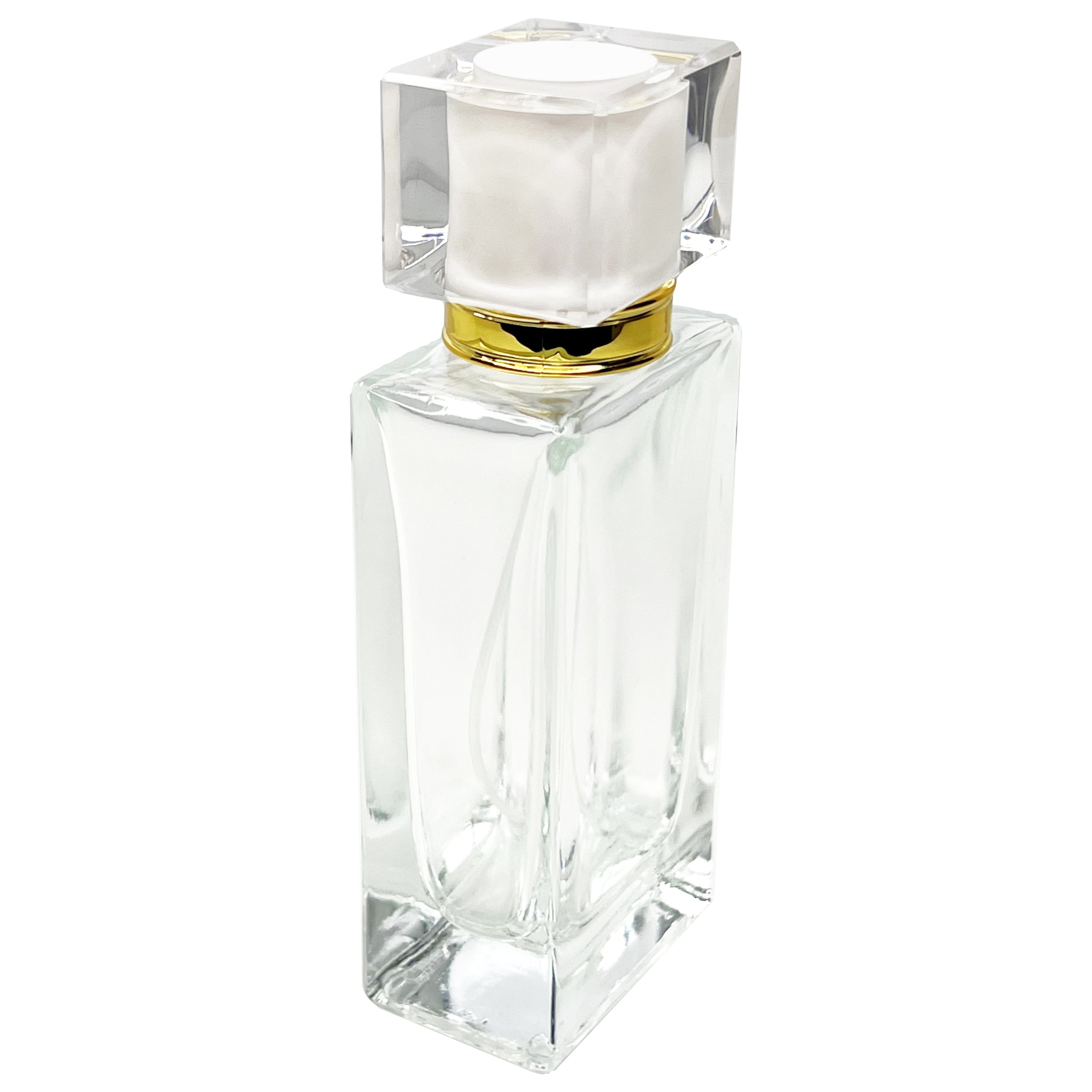 50ml 1.7oz 4 colors thick heavy rectangle clear perfume spray bottles