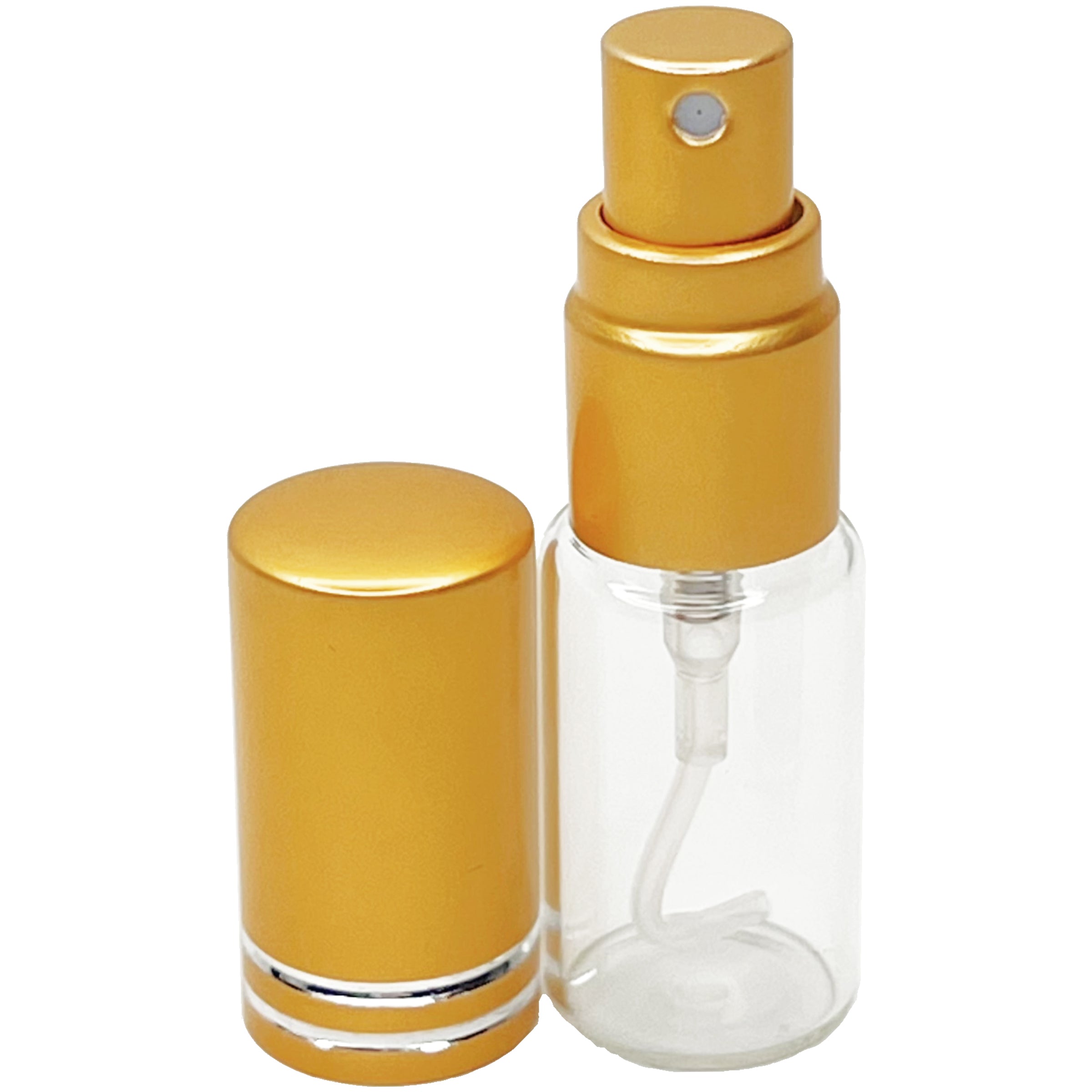 5ml 0.17oz matte gold mini perfume spray bottles