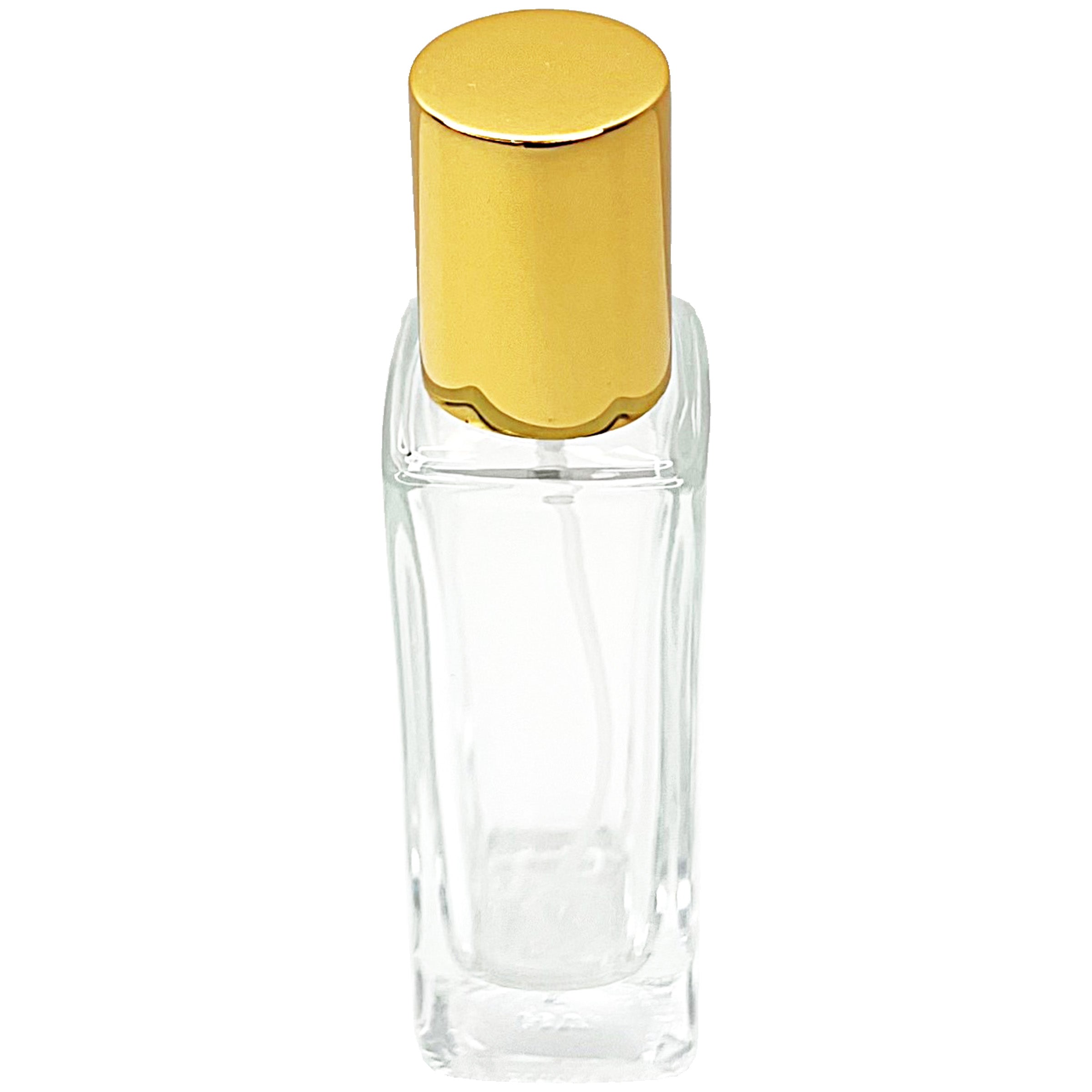 30ml 1oz perfume spray bottles thick tall square clear glass 15mm sprayers