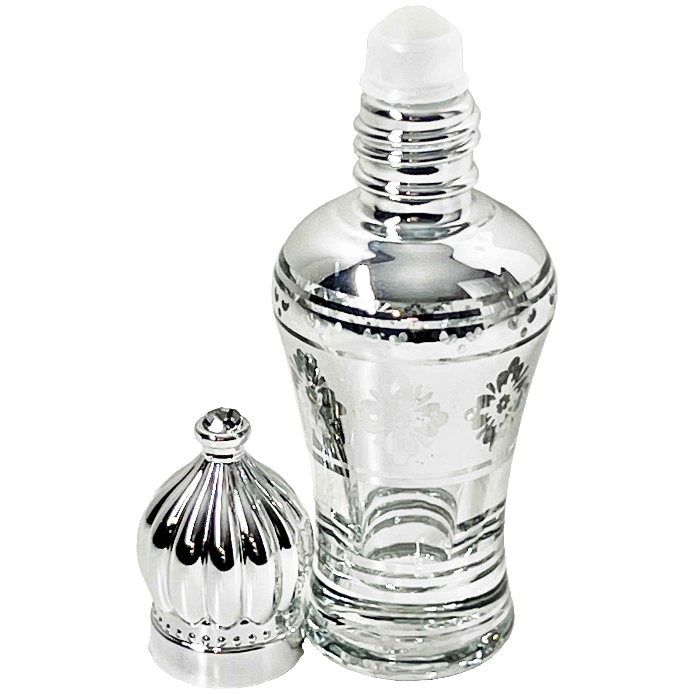 10ml 1/3 oz UV silver dome masjid lid glass roller bottles oil
