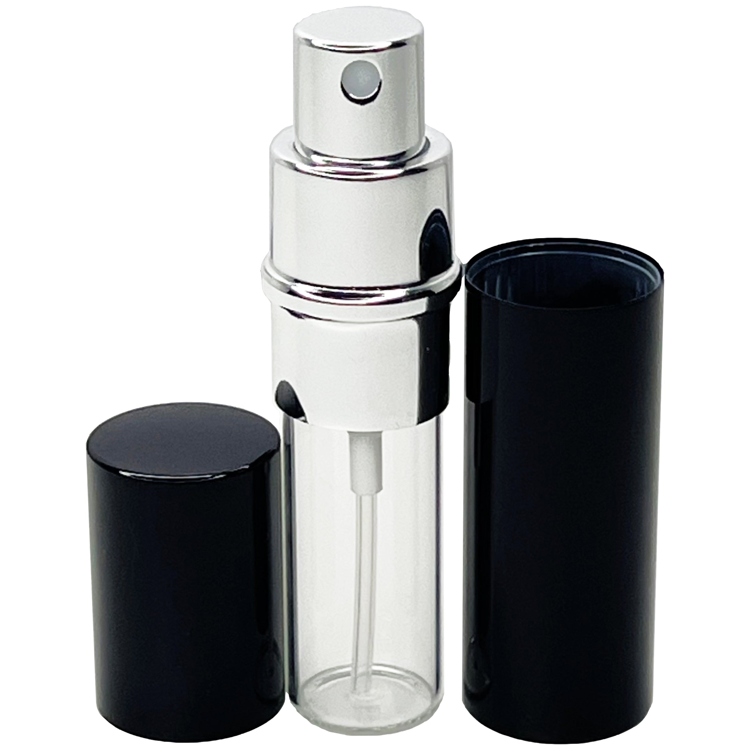 10ml 0.33oz high end aluminum black shell glass perfume bottles sprayers