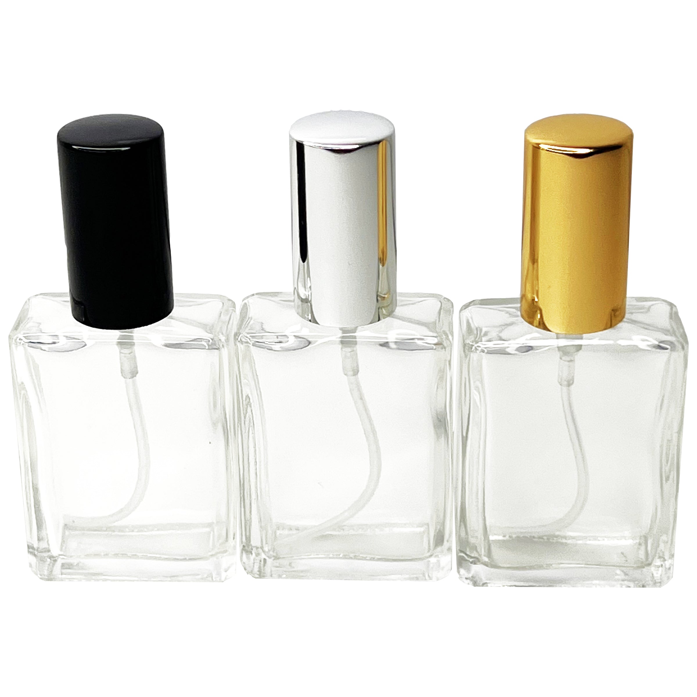 15ml 0.5oz Square Perfume Glass Spray Bottles Atomizers