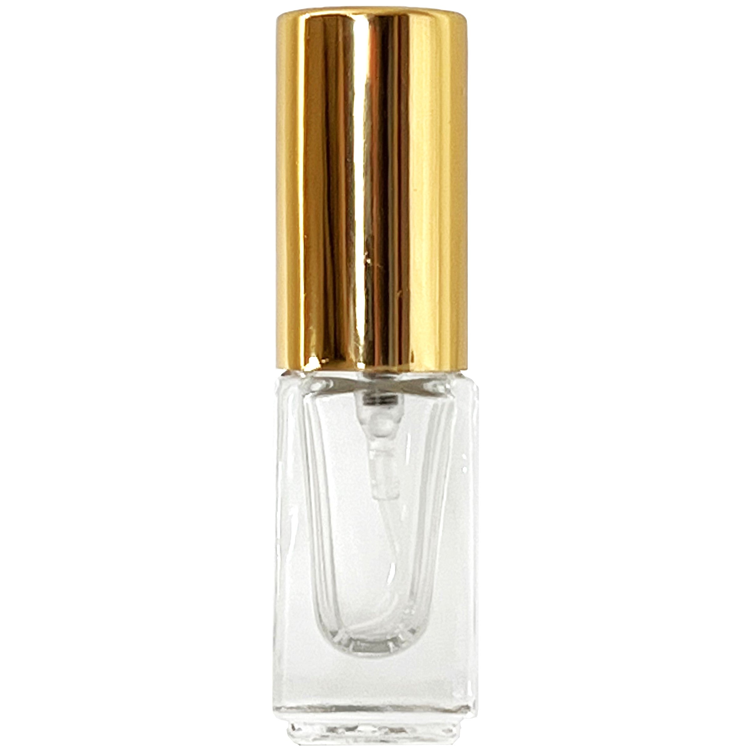 4ml 0.14oz Perfume Glass Tall Spray Bottles Gold Atomizers