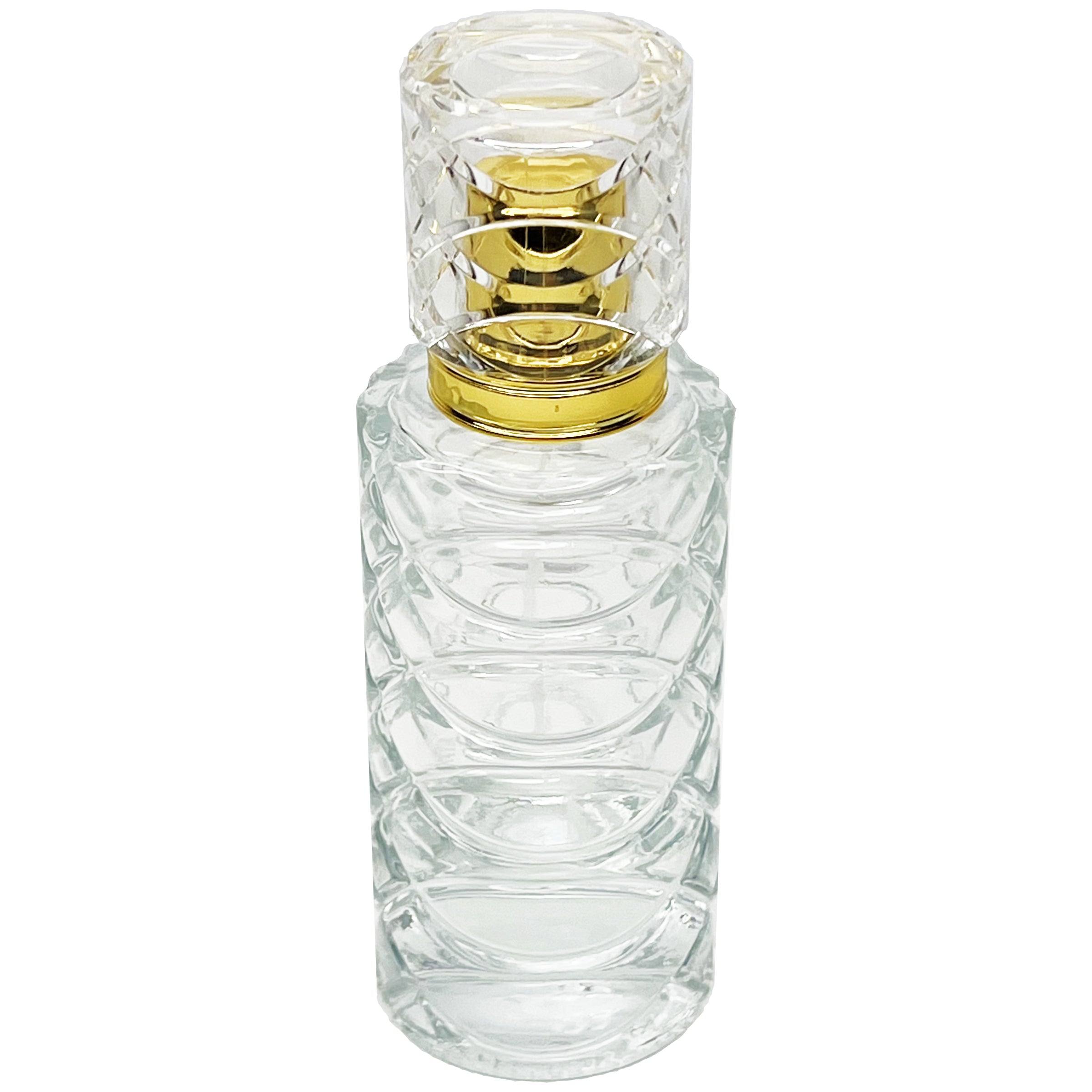 50ml 1.7oz heavy vintage glass ichthys perfume bottles