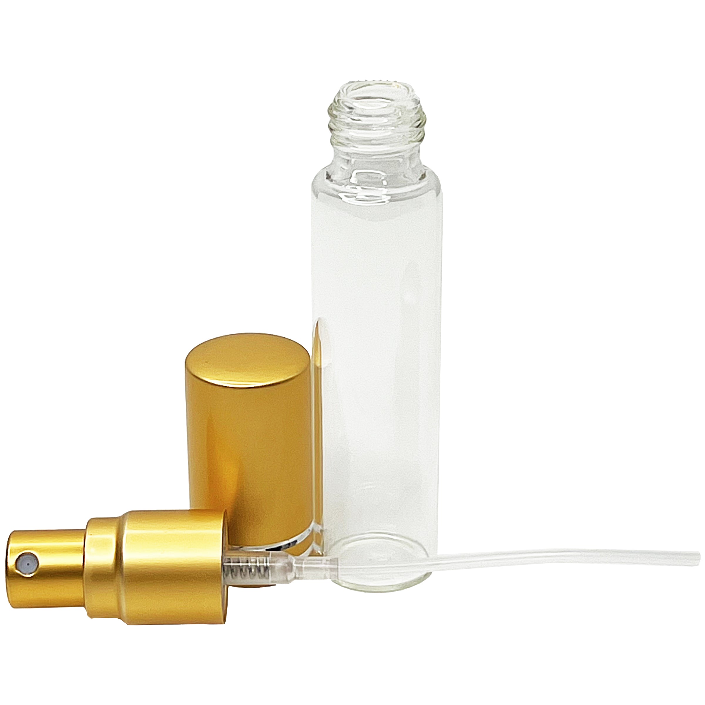 10ml 0.33oz matte gold line cap perfume spray bottles