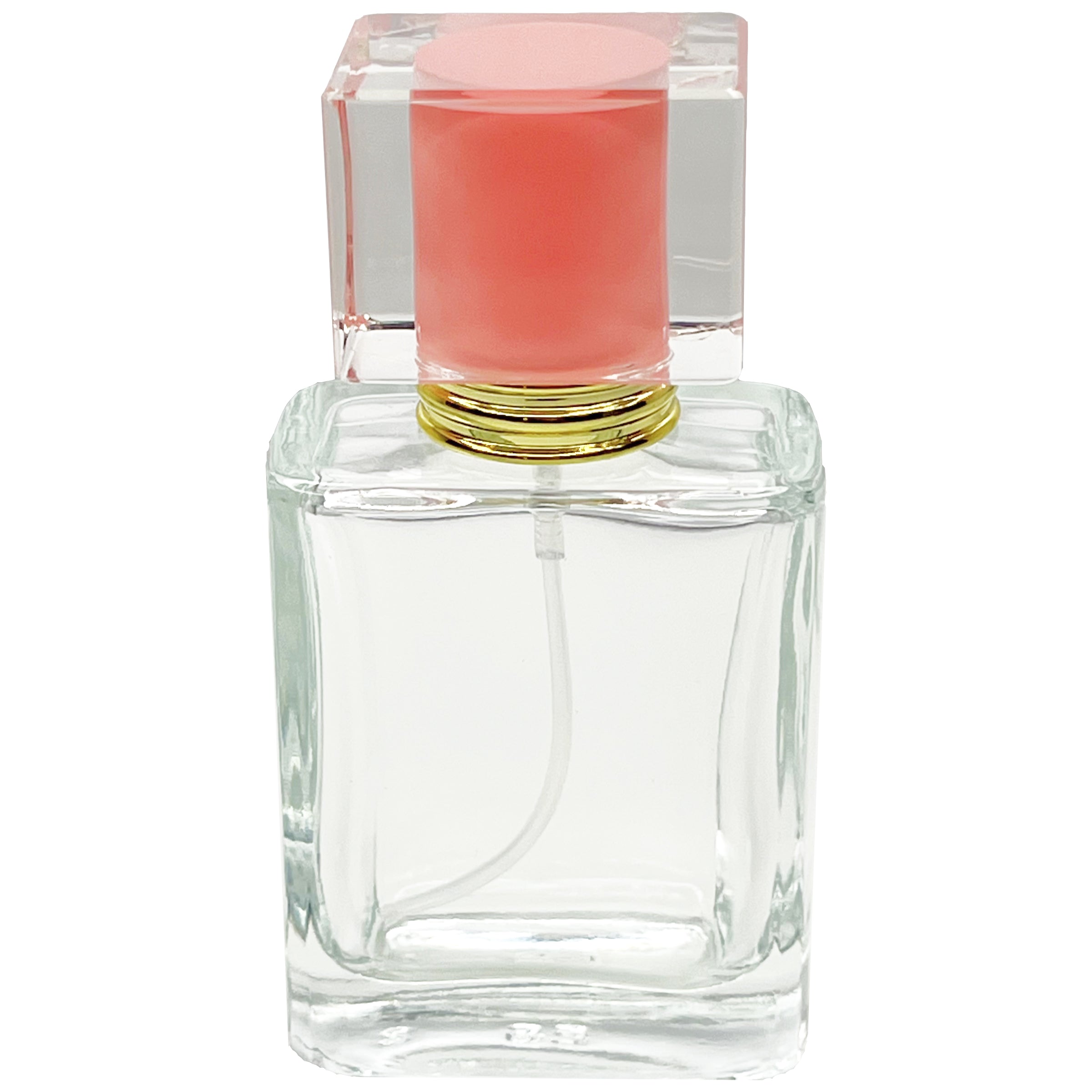 30ml 1oz clear square 6 colors perfume glass spray bottles