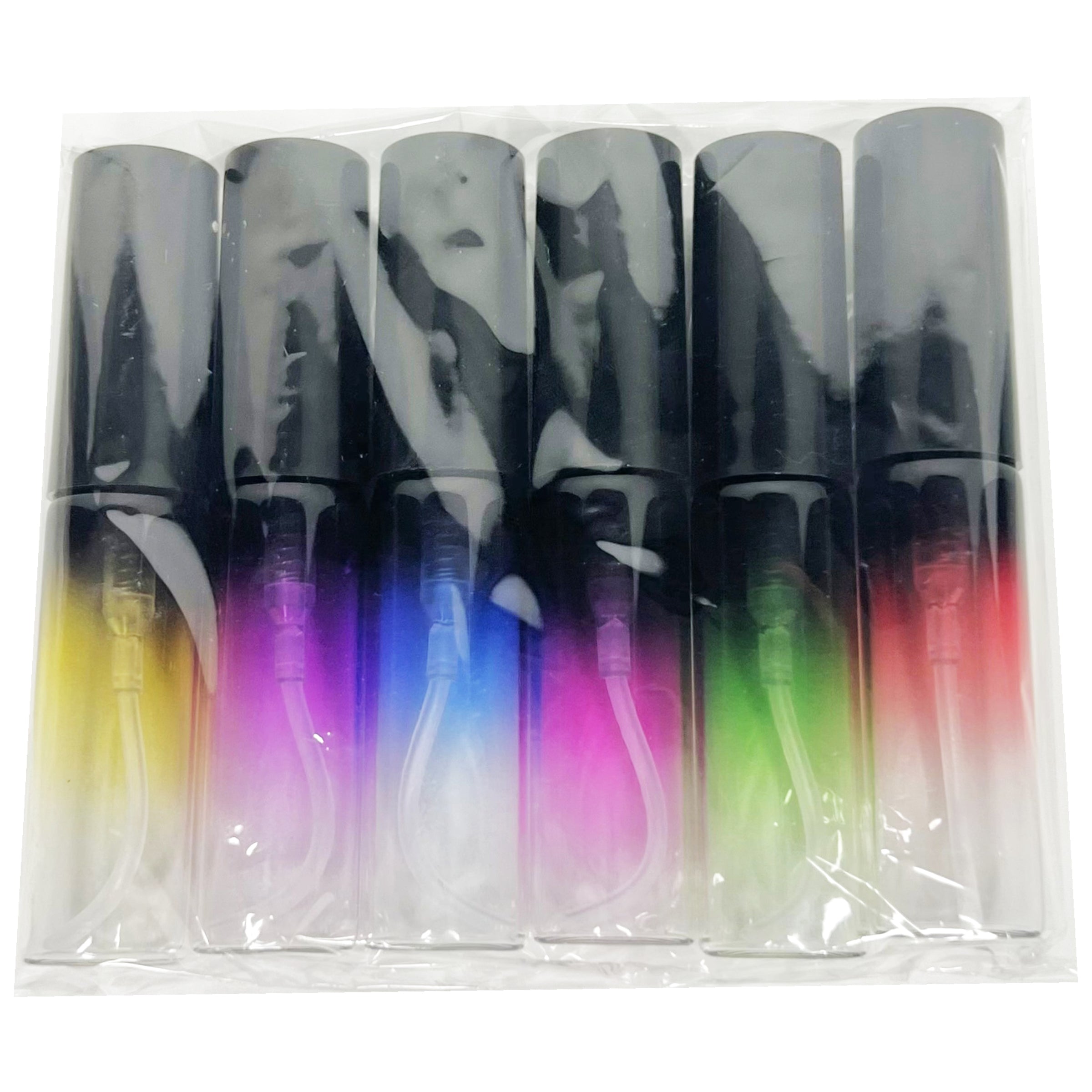 4ml mini glass perfume spray bottles 6 colors gradient black