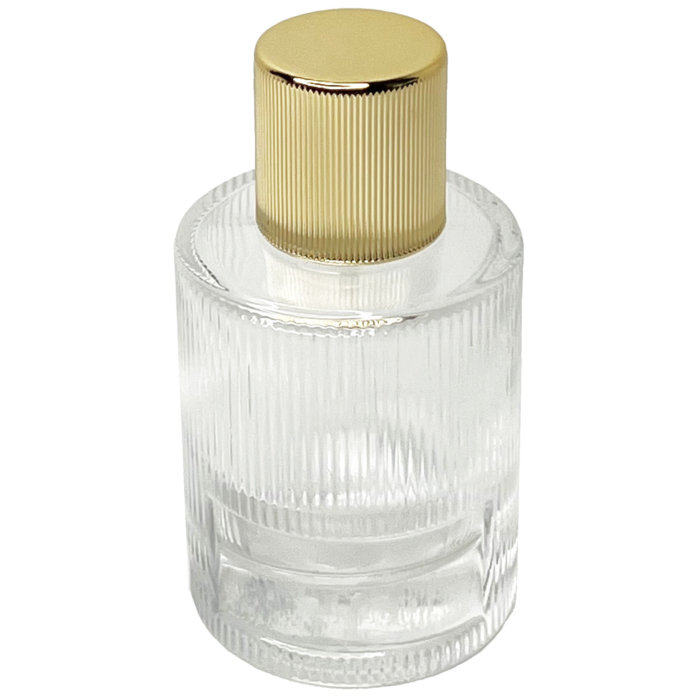 50ml 1.7oz colored striped cylinder matching uv lids glass perfume spray bottles