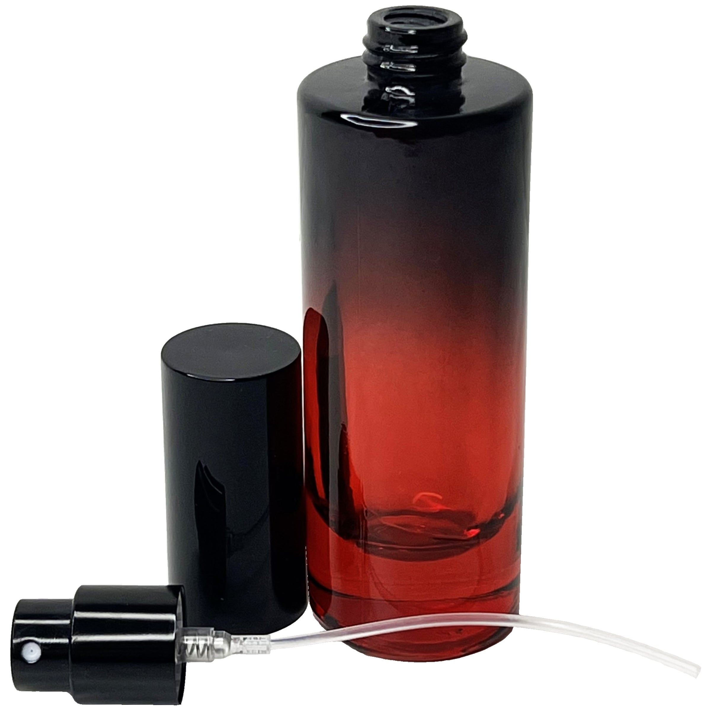 30ml 1oz cylinder 4 colors Gradient Black empty perfume spray bottles