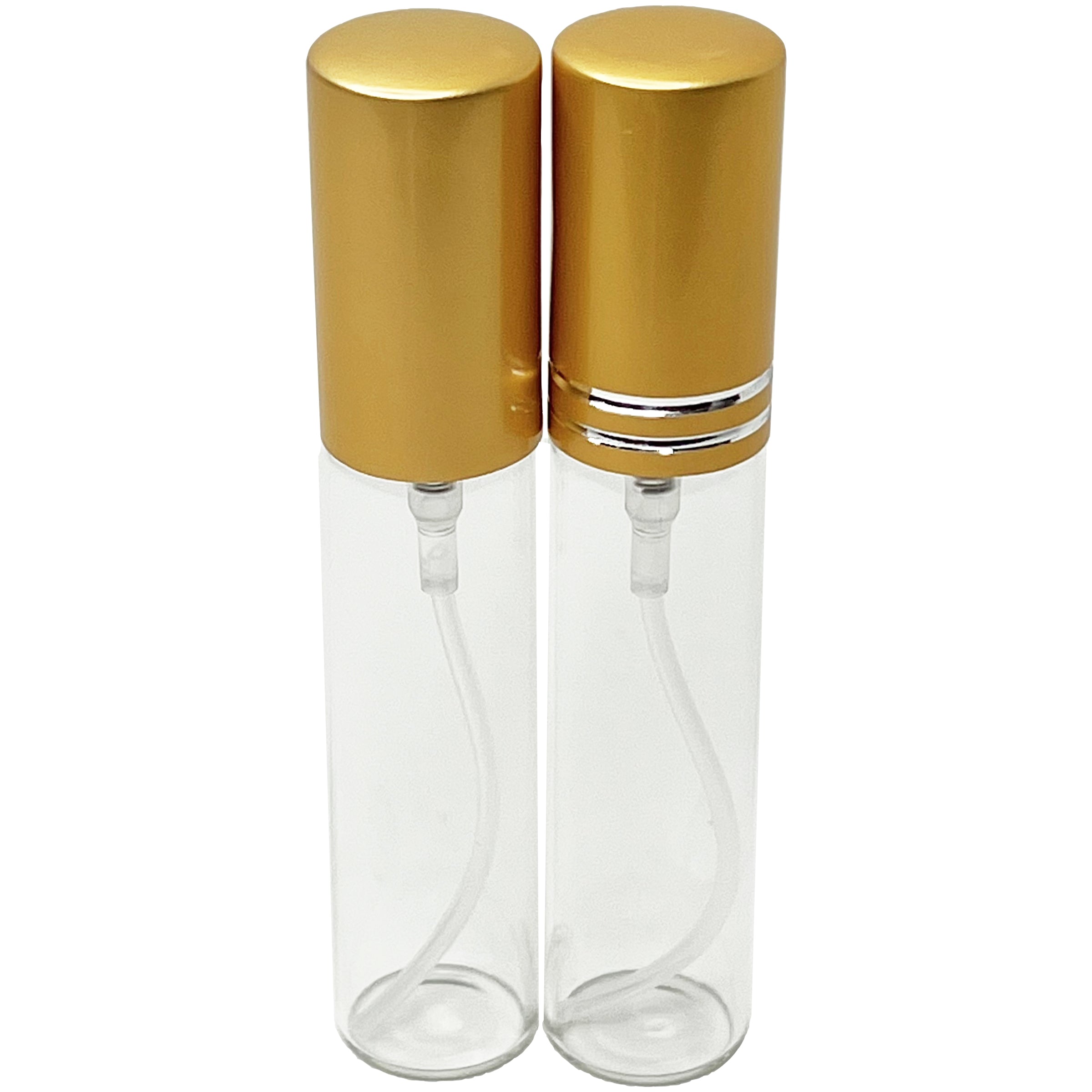 10ml 0.33oz matte gold line cap perfume spray bottles