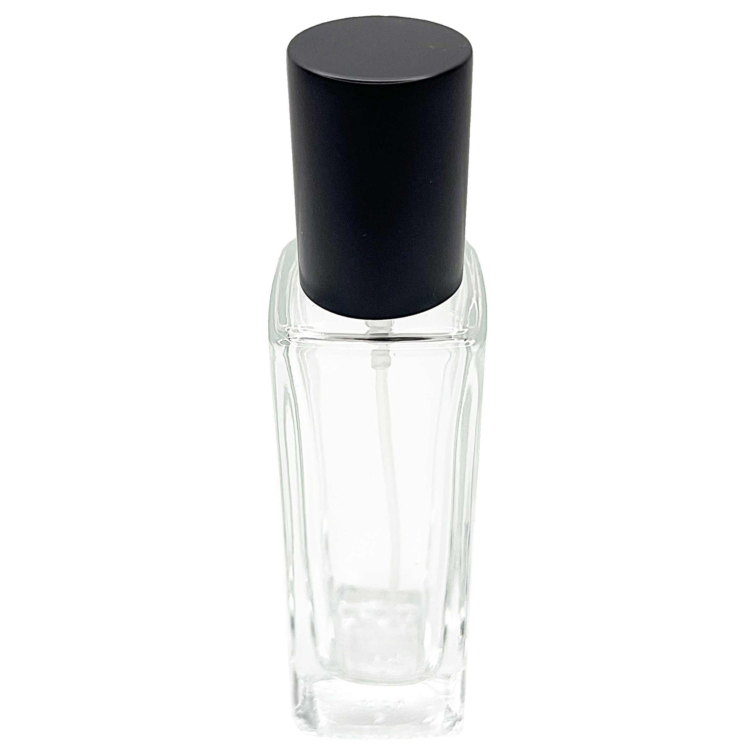 30ml 1oz perfume spray bottles thick tall square clear glass 15mm sprayers