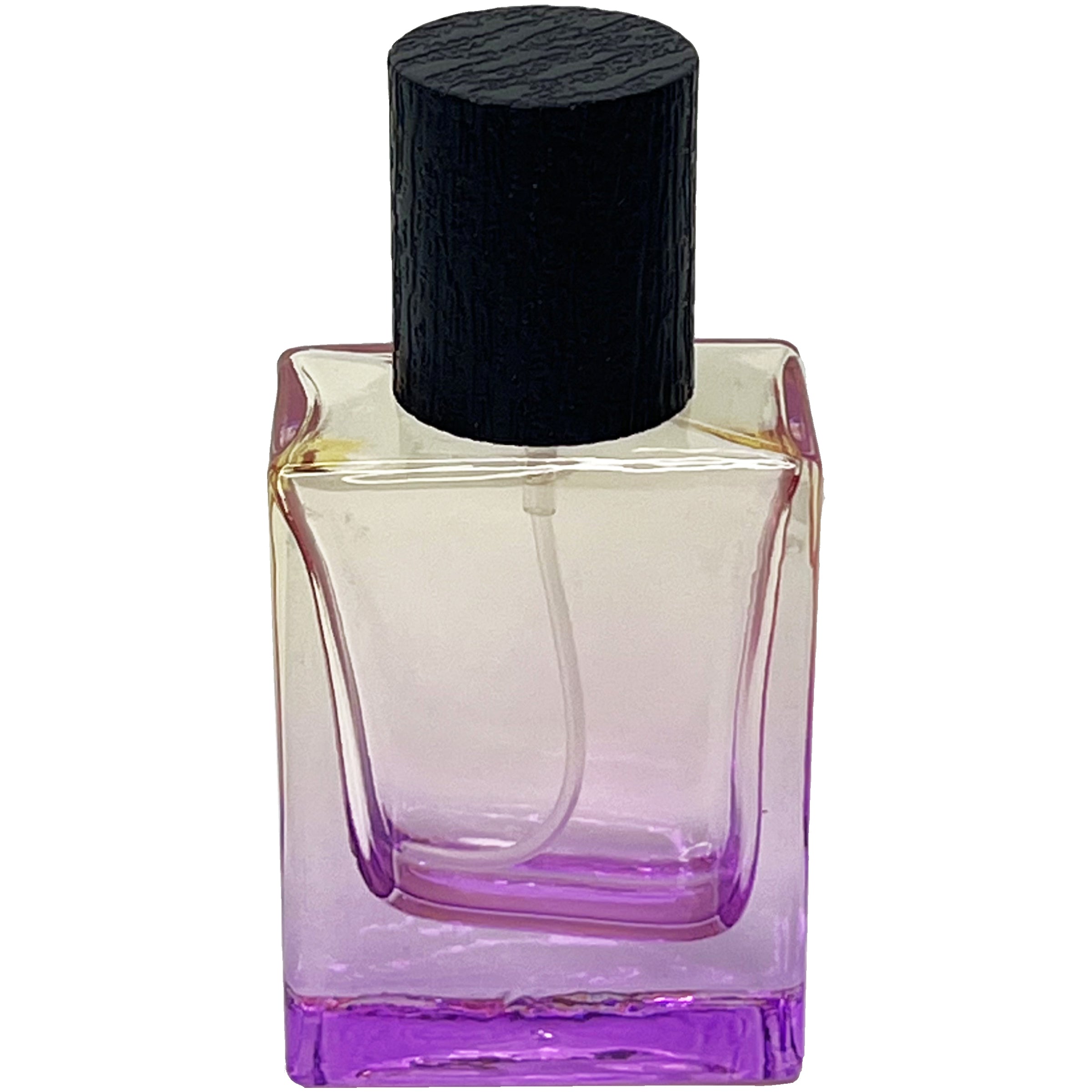 30ml 1oz heavy base 6 gradient colors square glass perfume spray bottles