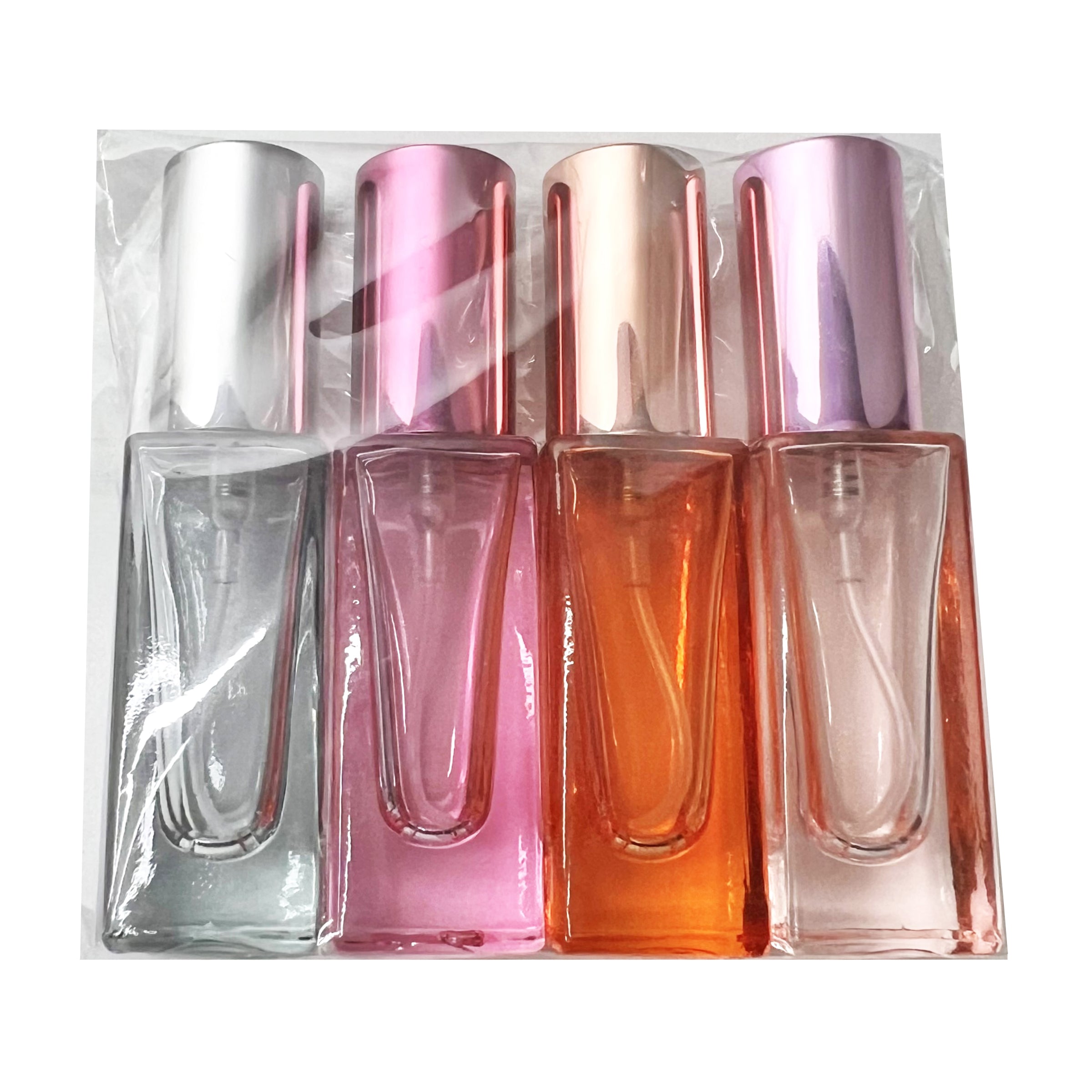 6ml .2oz thick glass mini perfume colored spray bottles 4 pack samples