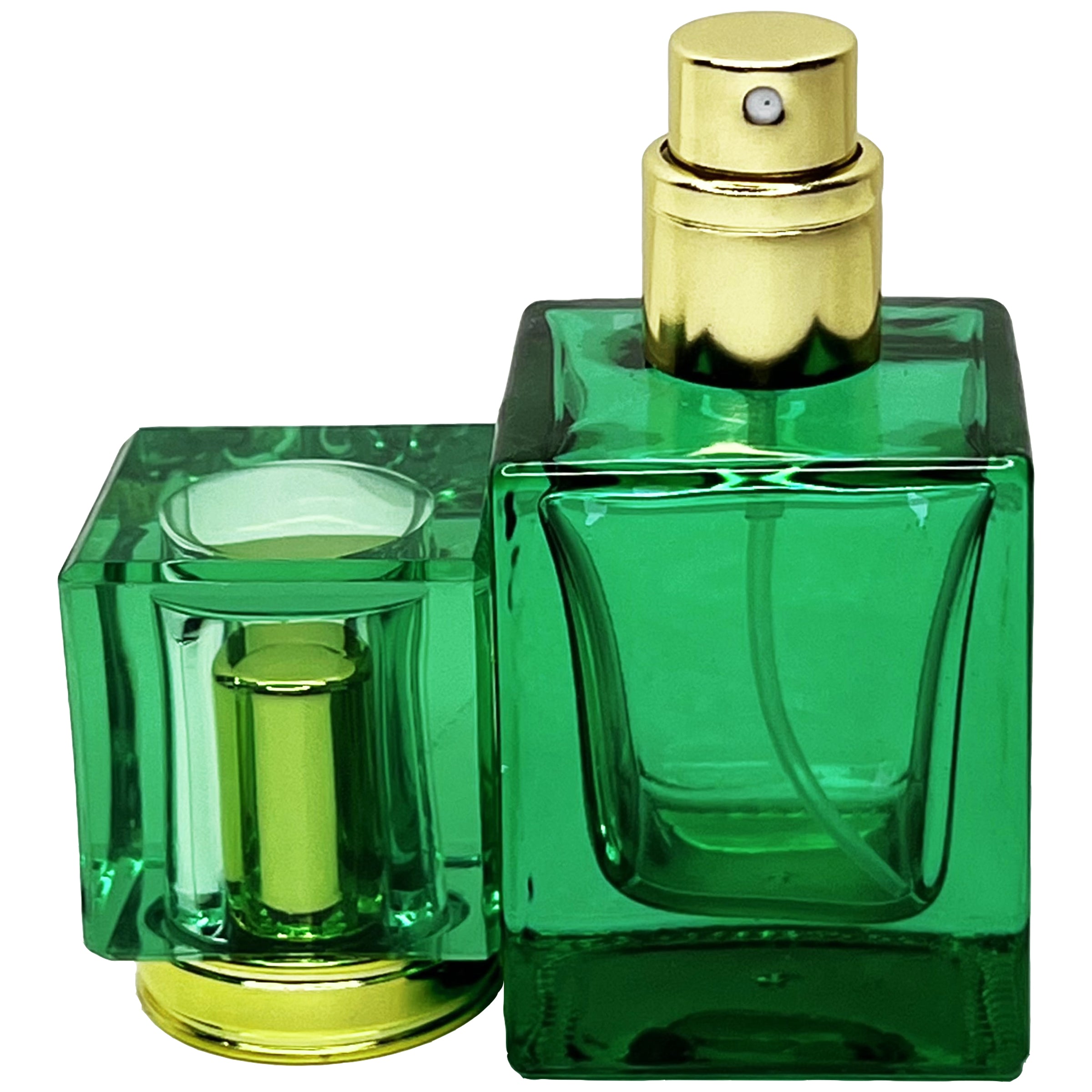 30ml 1oz colored glass cube perfume spray bottles