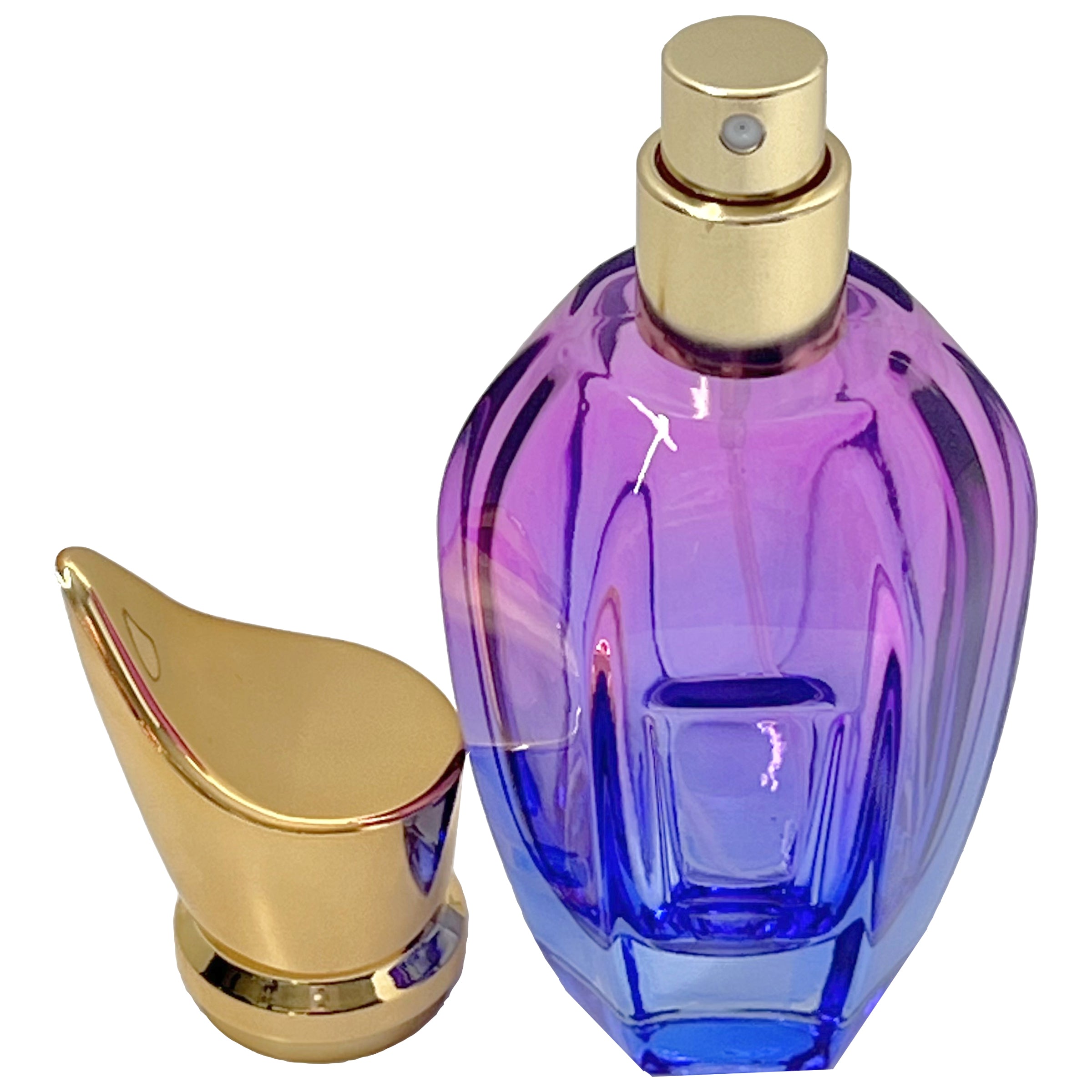 50ml 1.7oz bicolor gradient vase glass perfume spray bottles