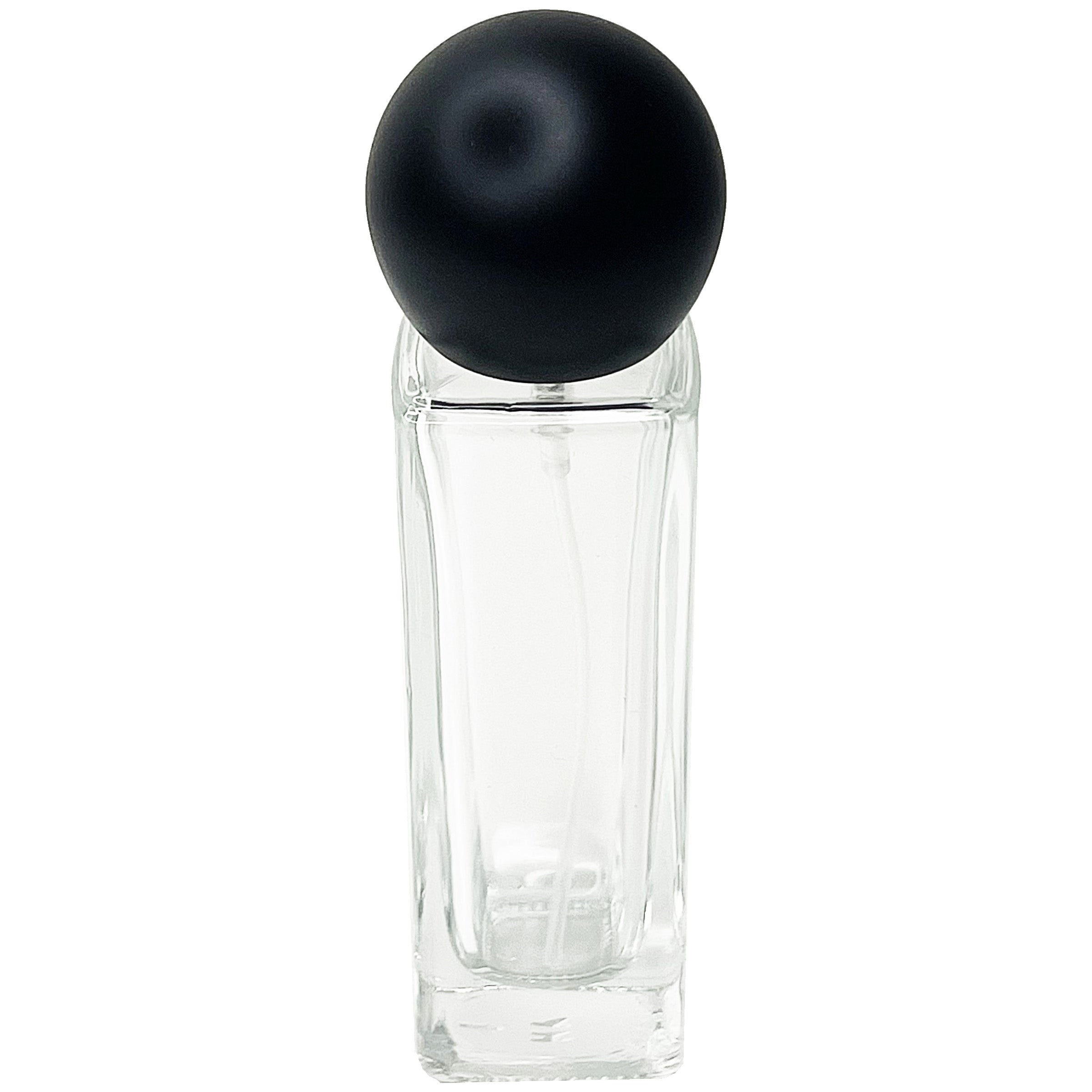 30ml 1oz perfume spray bottles thick tall square clear glass ball lids