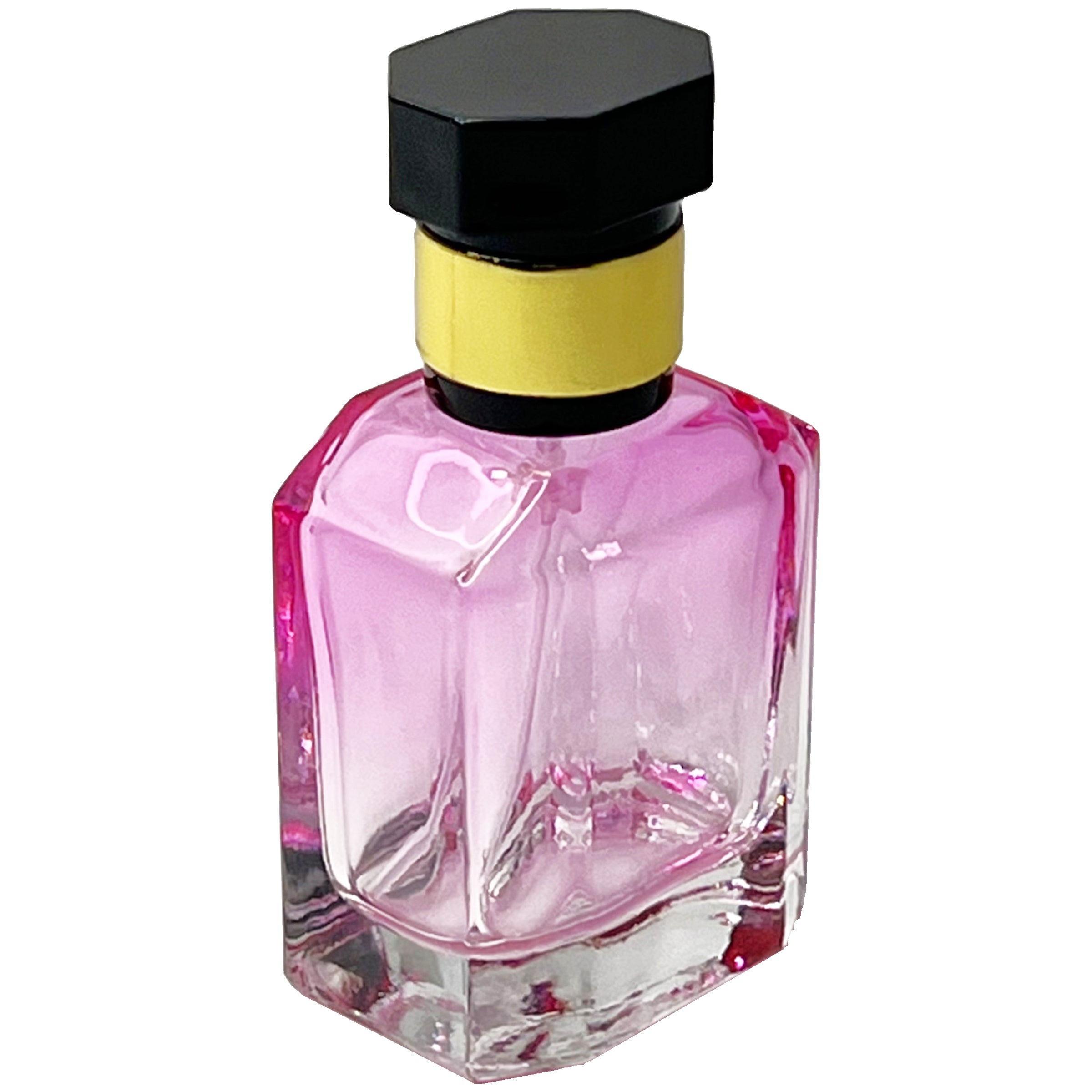 30ml 1oz beveled clear gradient colored glass perfume spray bottles