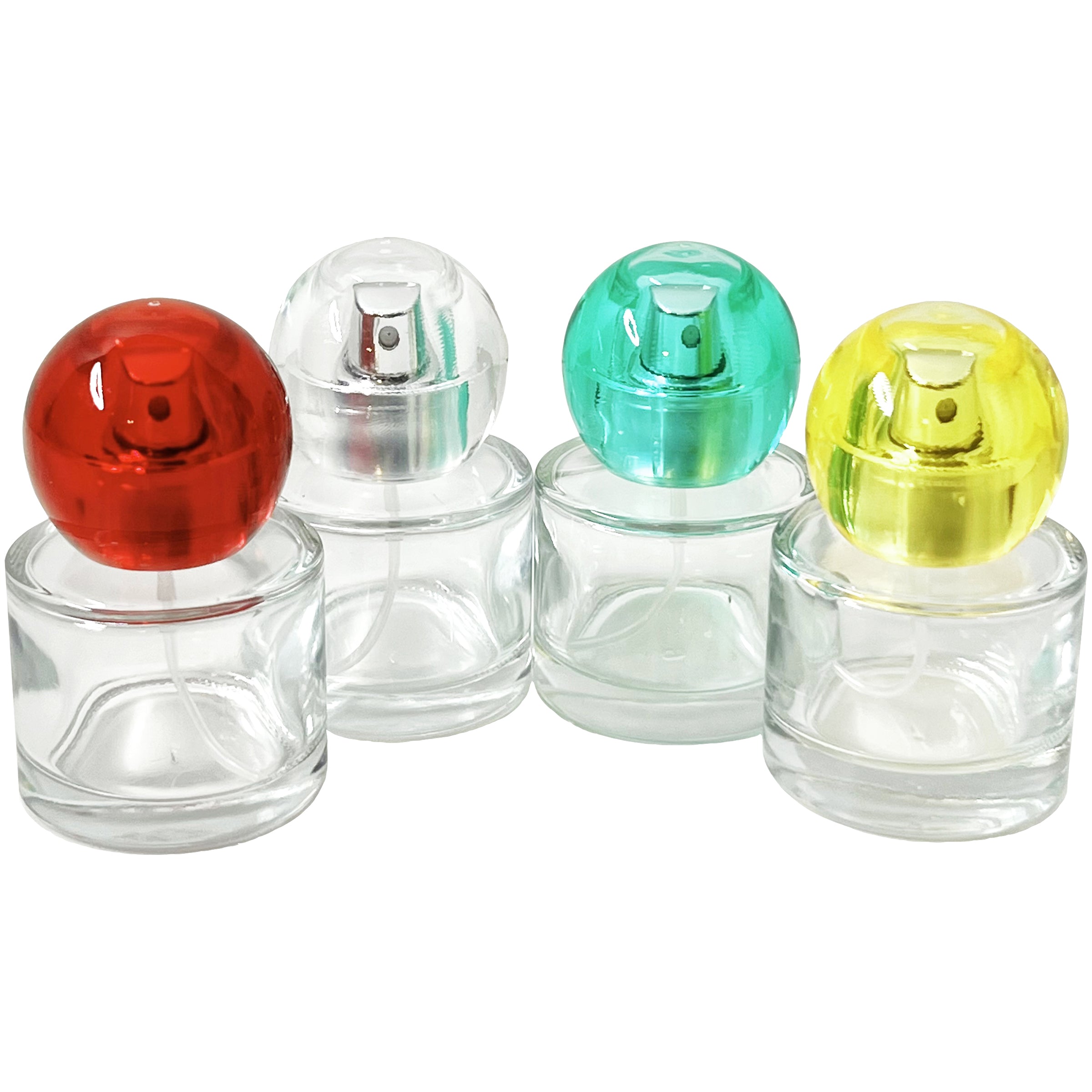 30ml 1oz round sphere cap perfume glass spray bottles