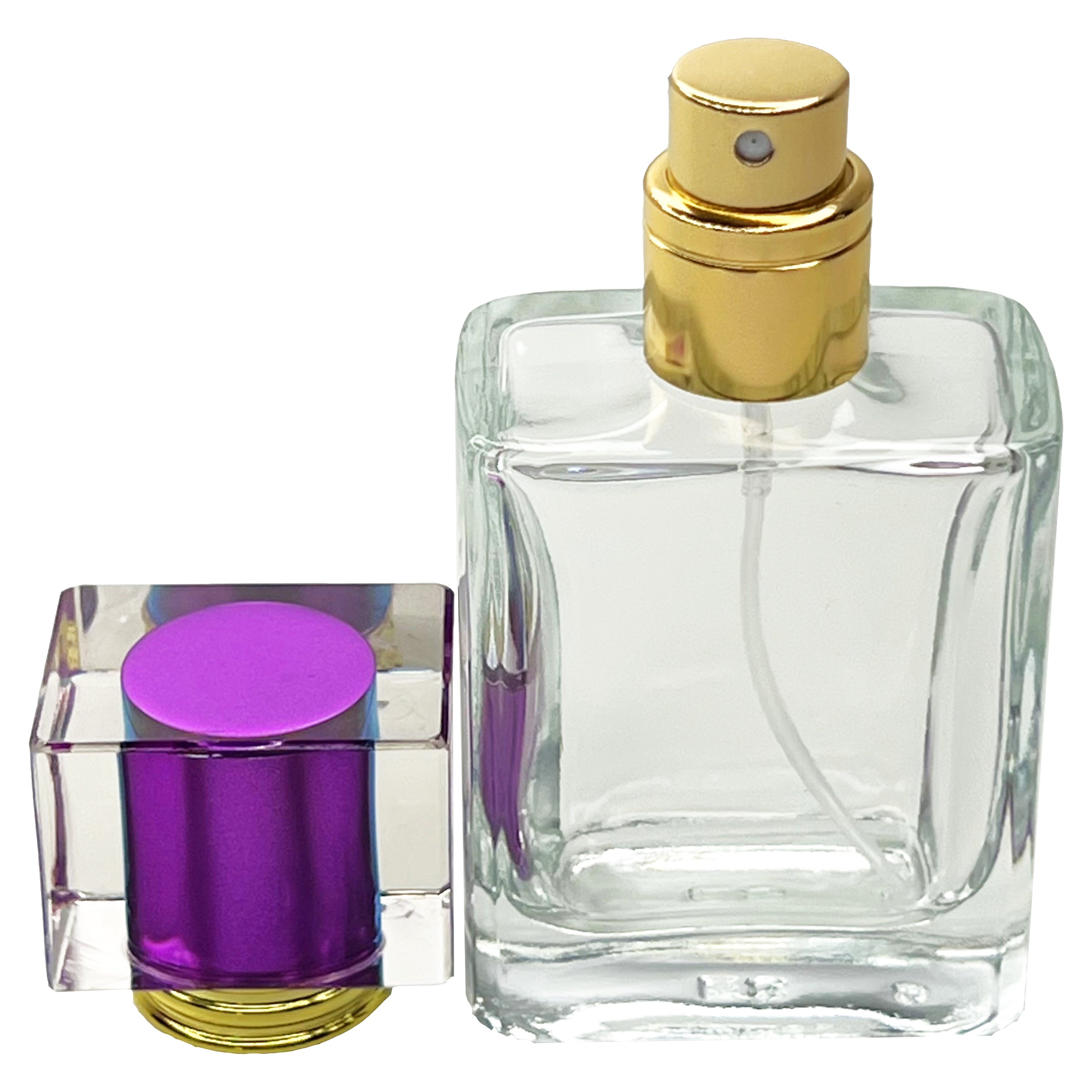 30ml 1oz clear square 6 colors perfume glass spray bottles
