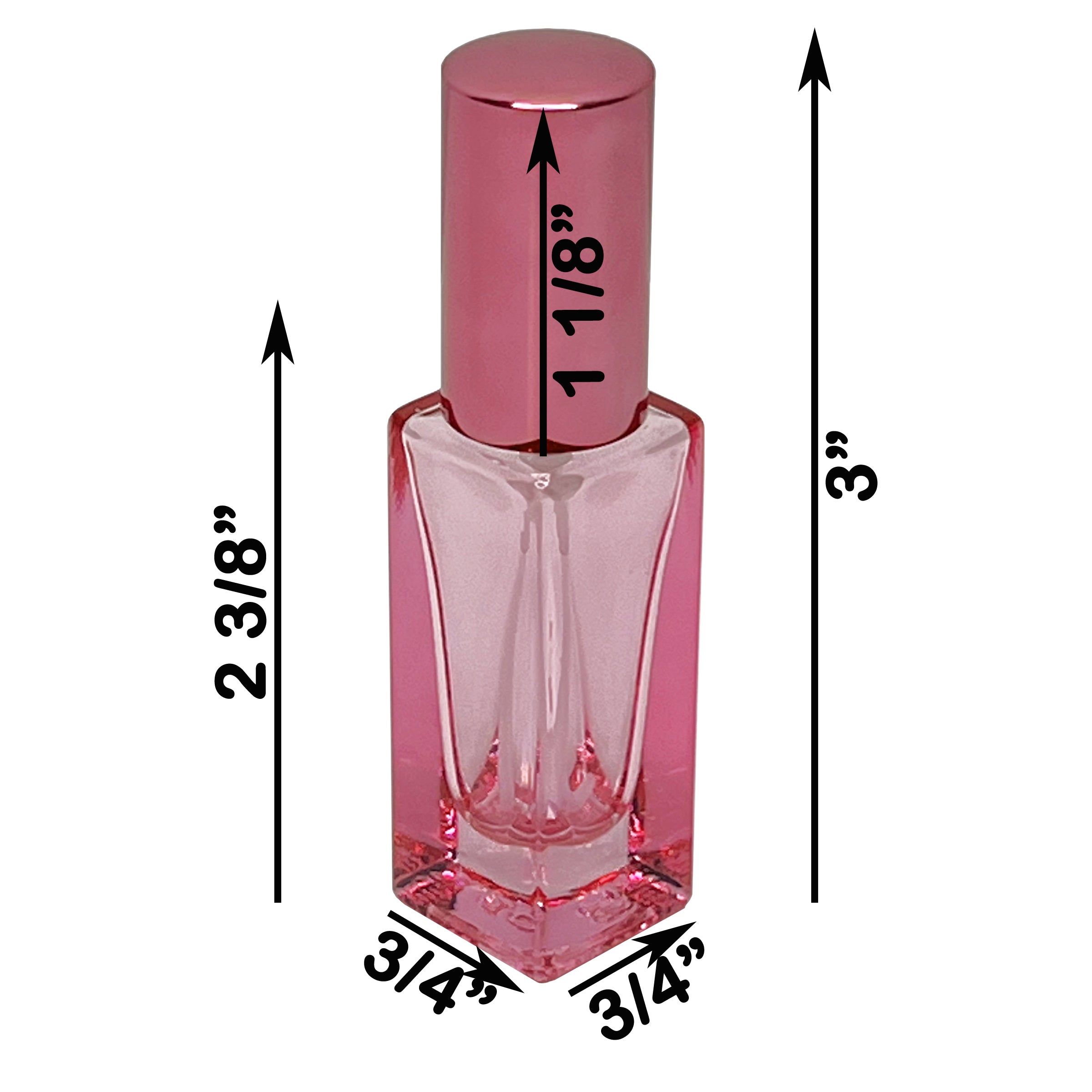 6ml .2oz thick glass mini perfume colored spray bottles 4 pack samples