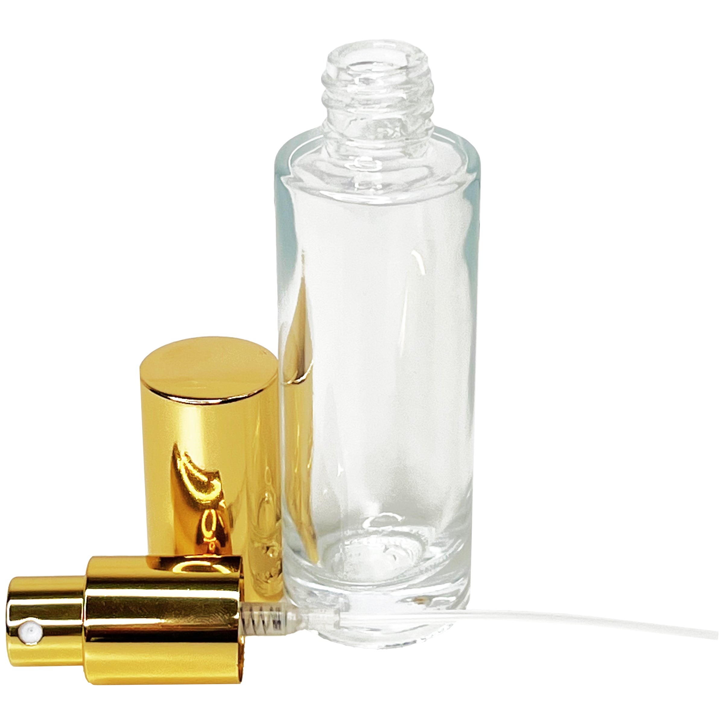 30ml 1oz thick glass cylinder perfume bottles 18mm sprayer