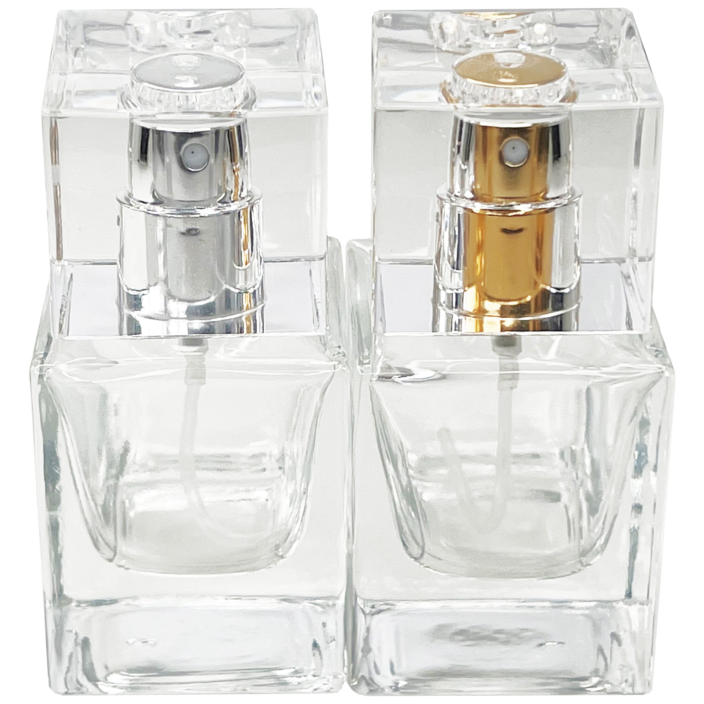 25ml 0.85oz High Quality Cube thick glass perfume spray bottles