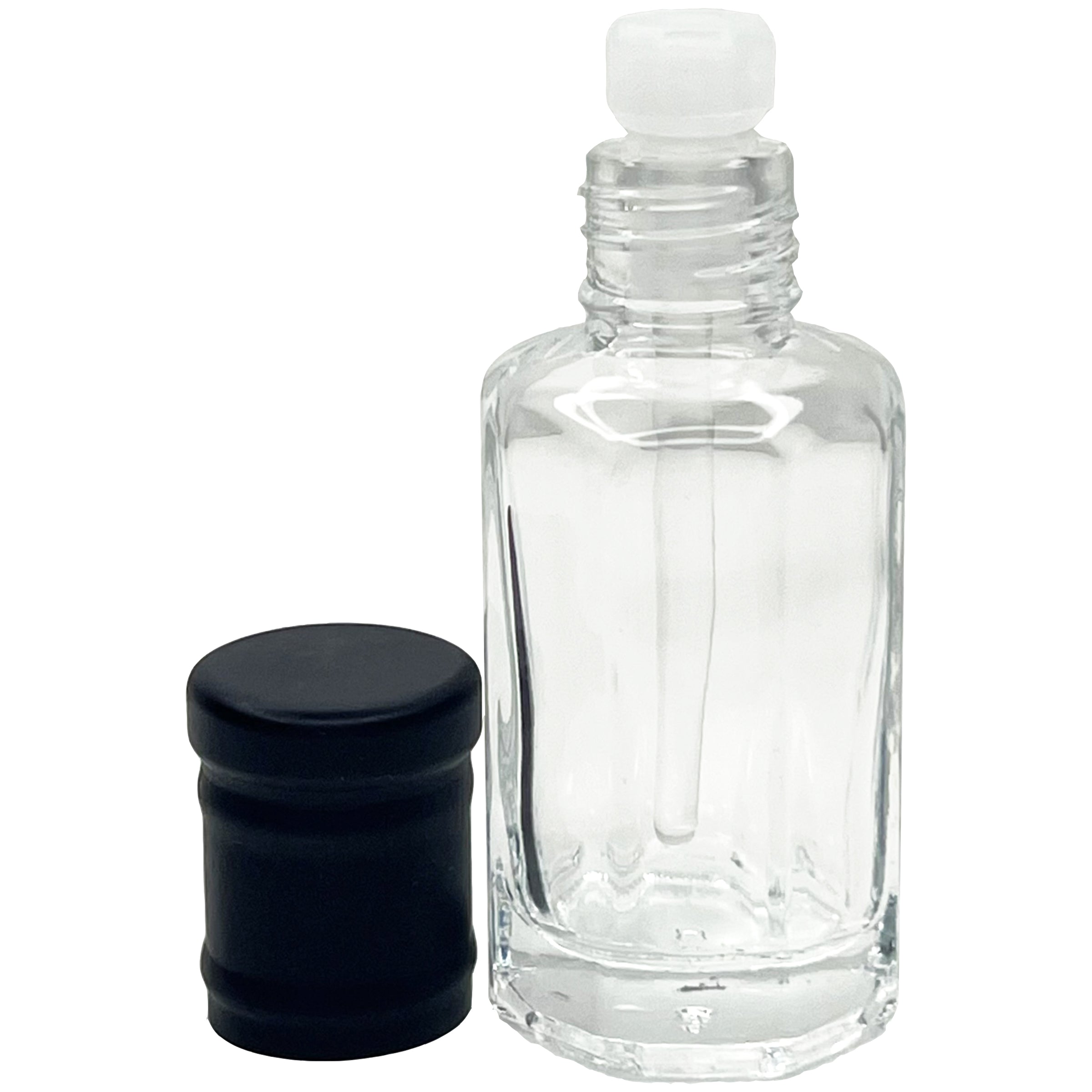 12ml thick glass empty attar bottles octagonal glass dipstick .4 oz