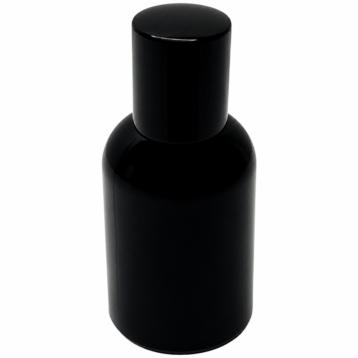 30ml 1oz all shiny black Boston Round glass perfume spray bottles