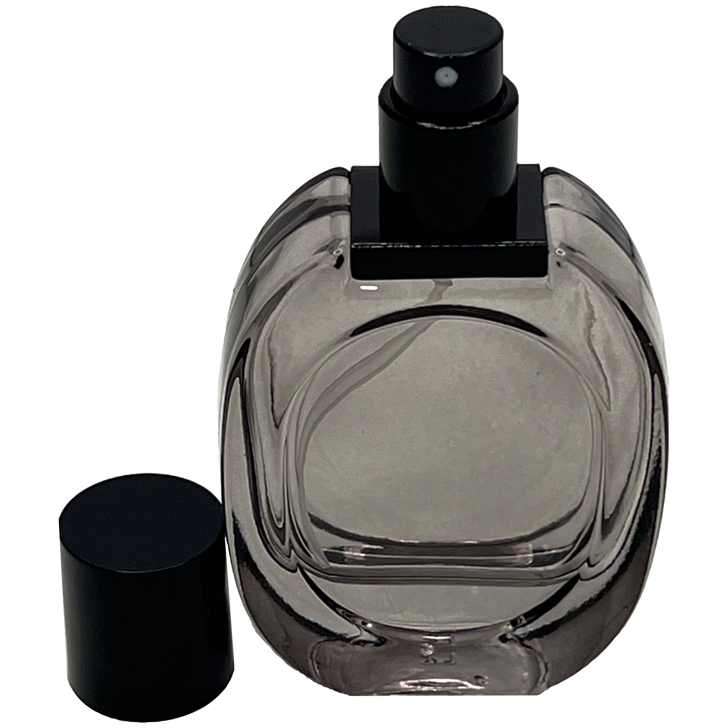 30ml 1oz smoked glass oval perfume spray bottles