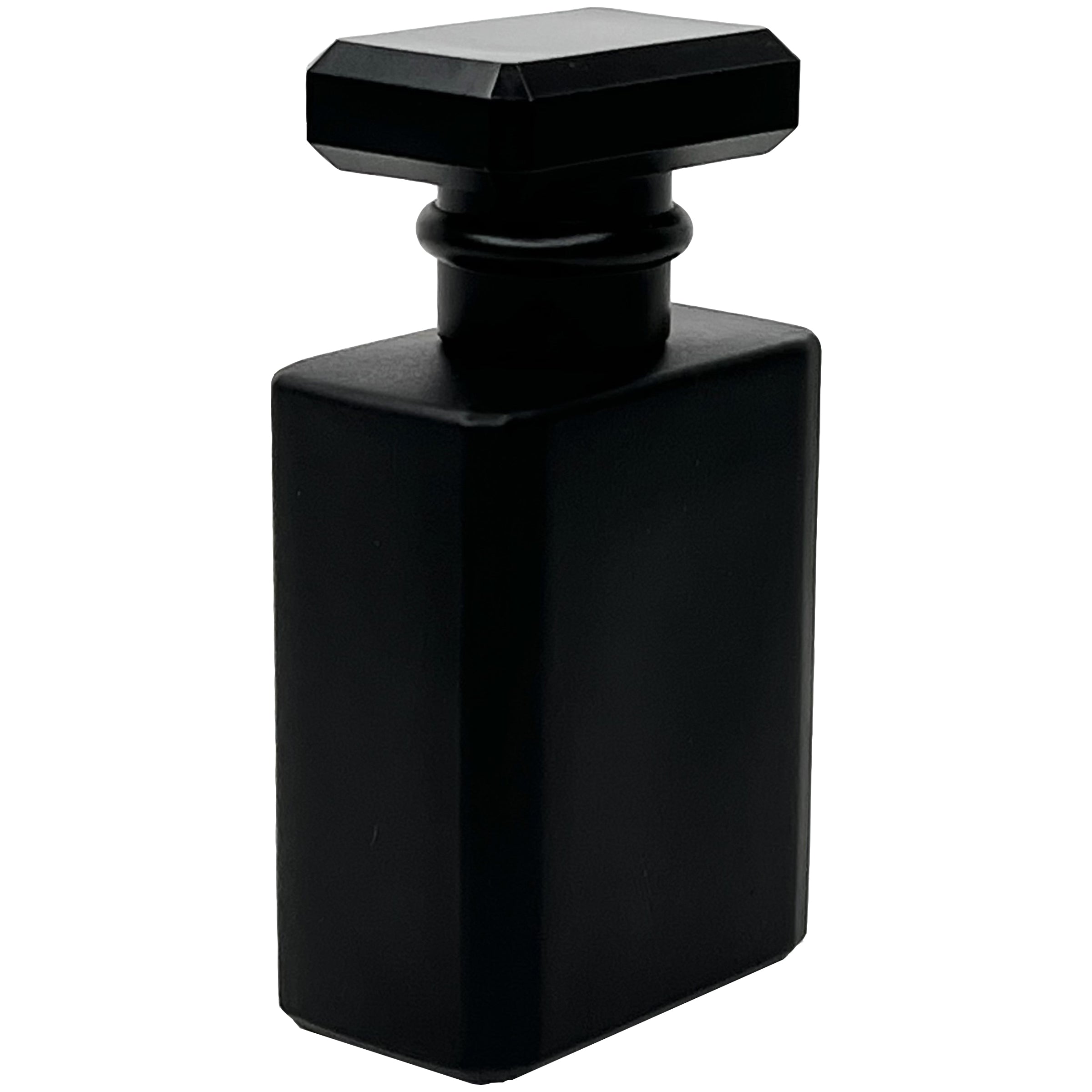 50ml 1.7oz Matte black glass perfume bottle gold sprayer