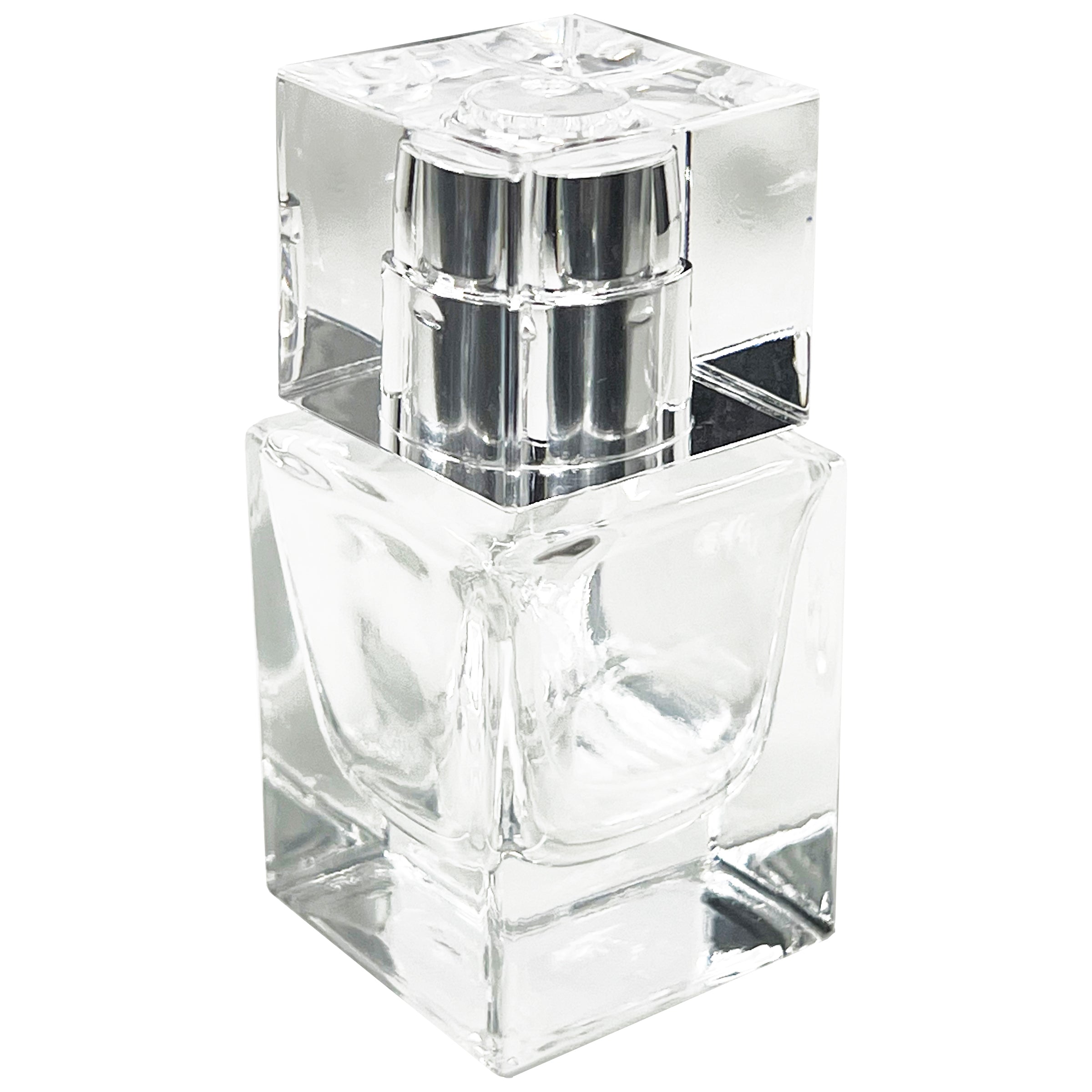 25ml 0.85oz High Quality Cube thick glass perfume spray bottles