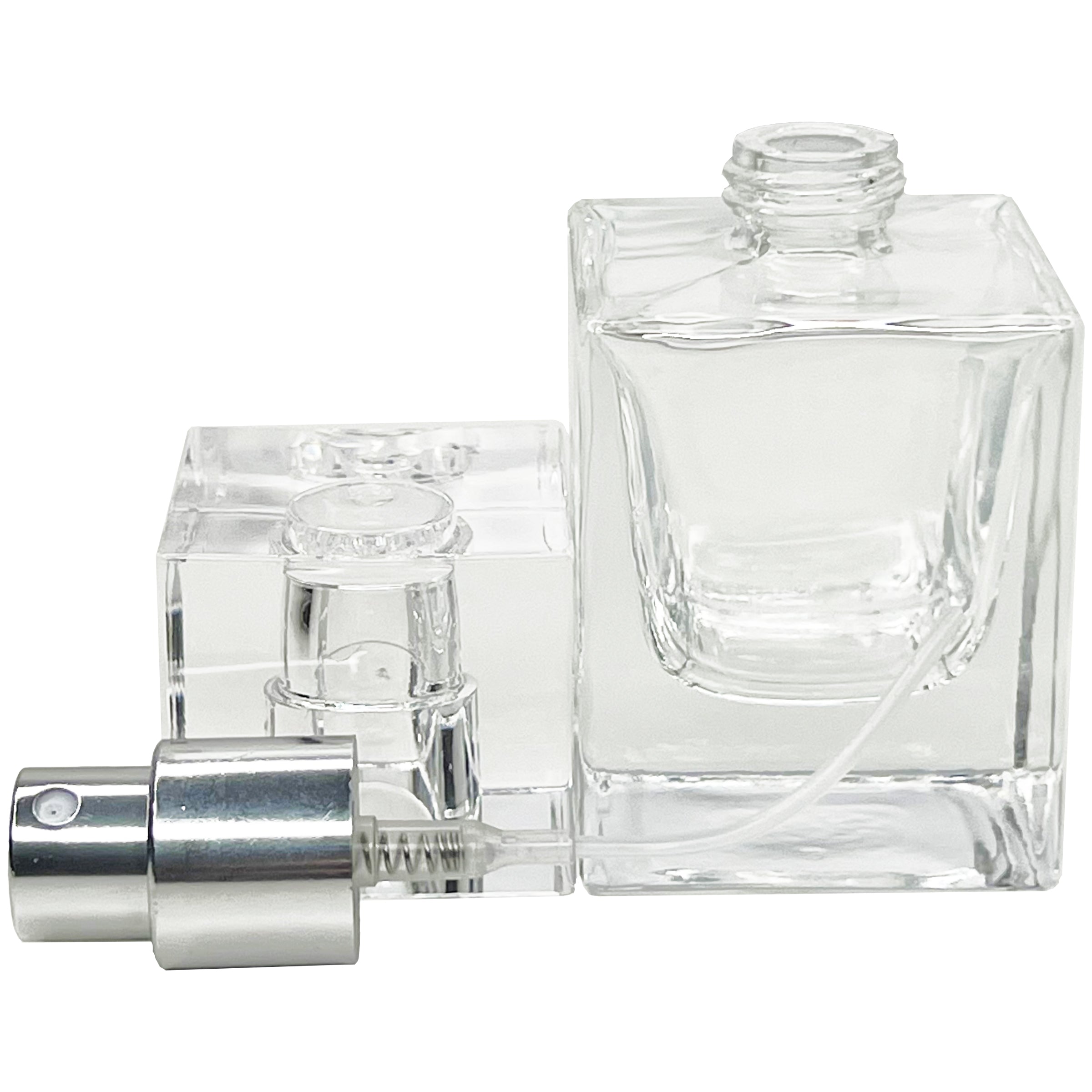 25ml 0.85oz High Quality Cube thick glass perfume spray bottles