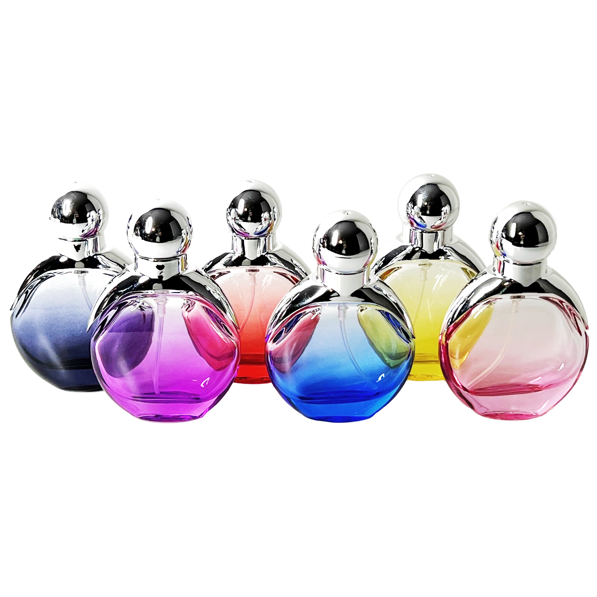 30ml 1oz 6 colors clear gradient glass spray bottles