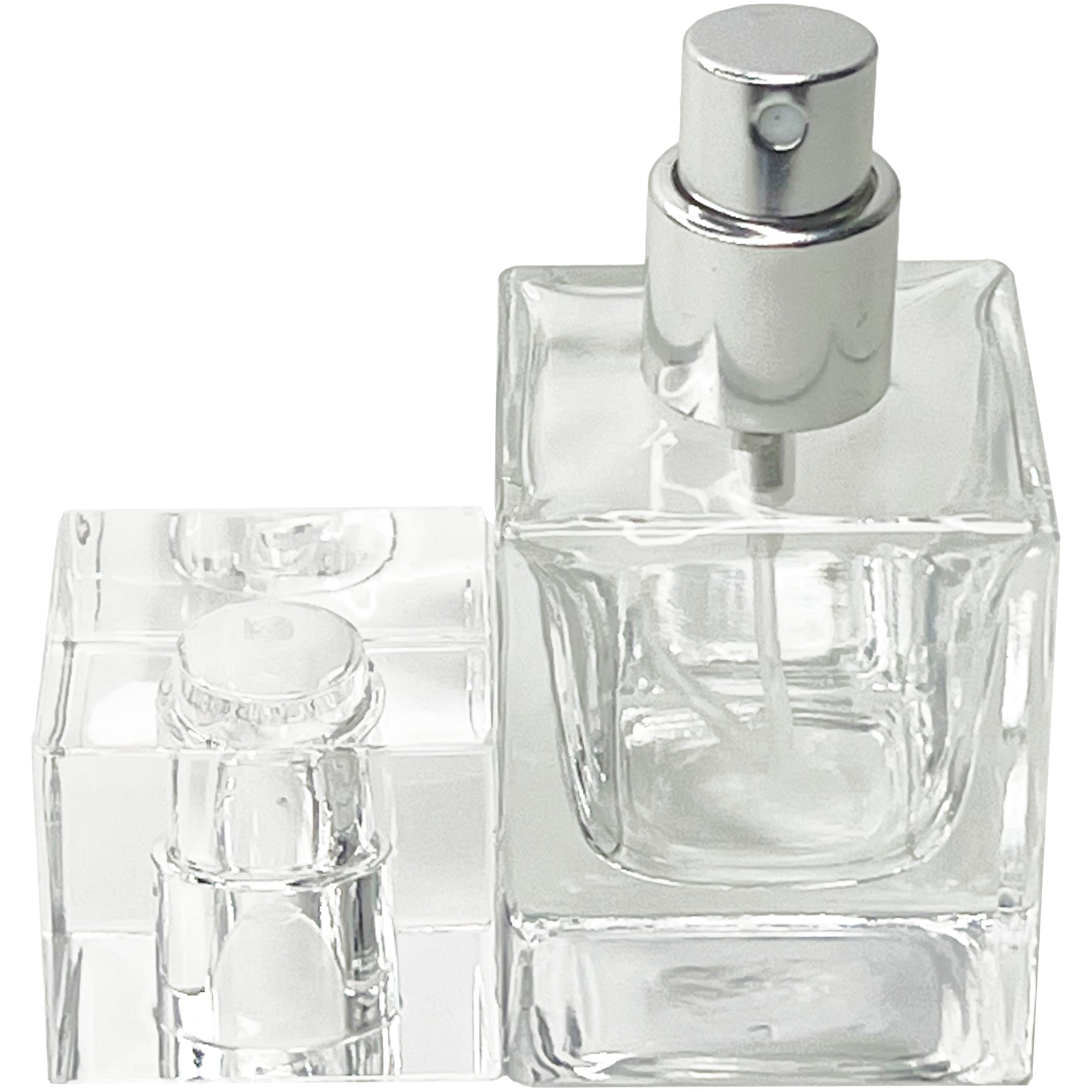 25ml 0.85oz High Quality Cube thick glass perfume spray bottles