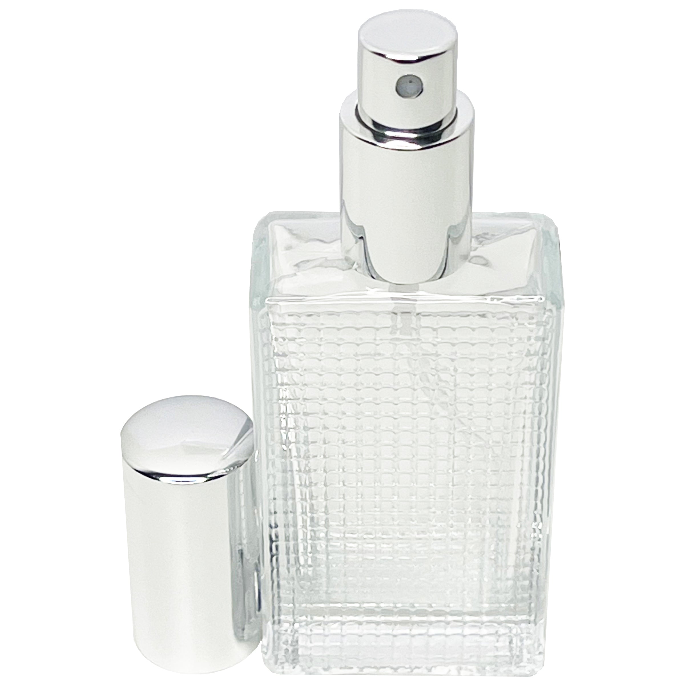50ml 1.7oz grid glass perfume spray bottles