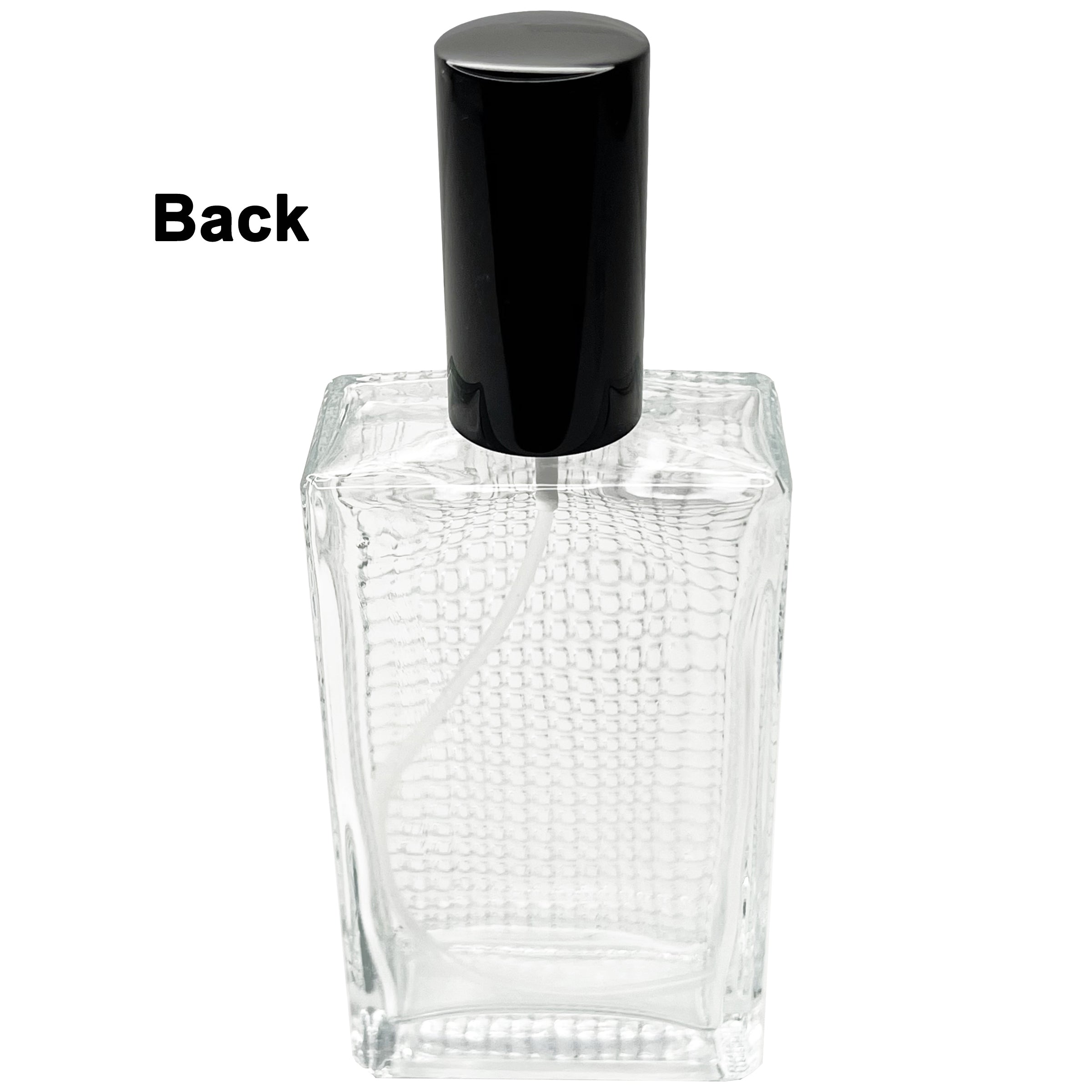 100ml 3.3oz Perfume Front Grid Glass Spray Bottles Black Atomizers