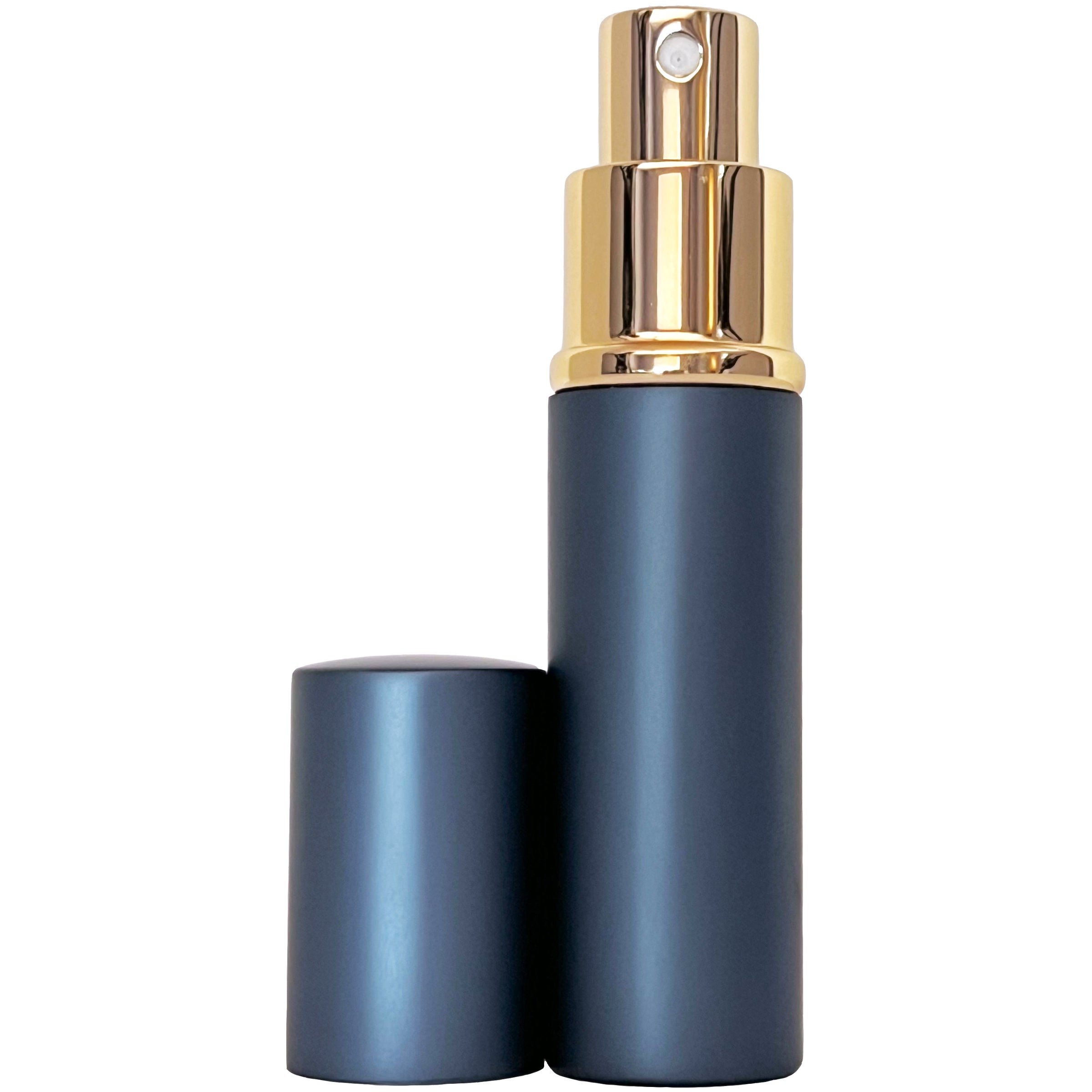 10ml 0.33oz Blue Perfume Glass Spray Deluxe Bottles Gold Atomizers