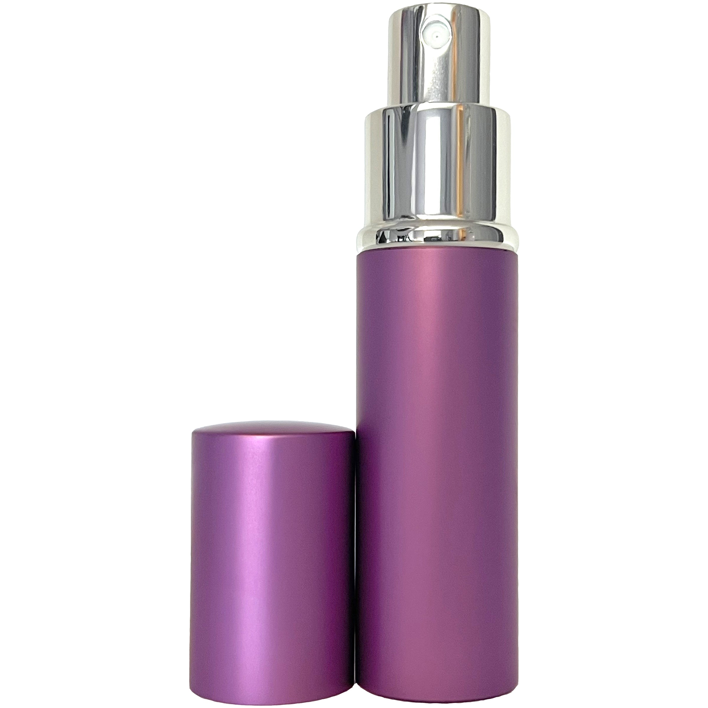 10ml 0.33oz Purple Perfume Glass Spray Deluxe Bottles Silver Atomizers