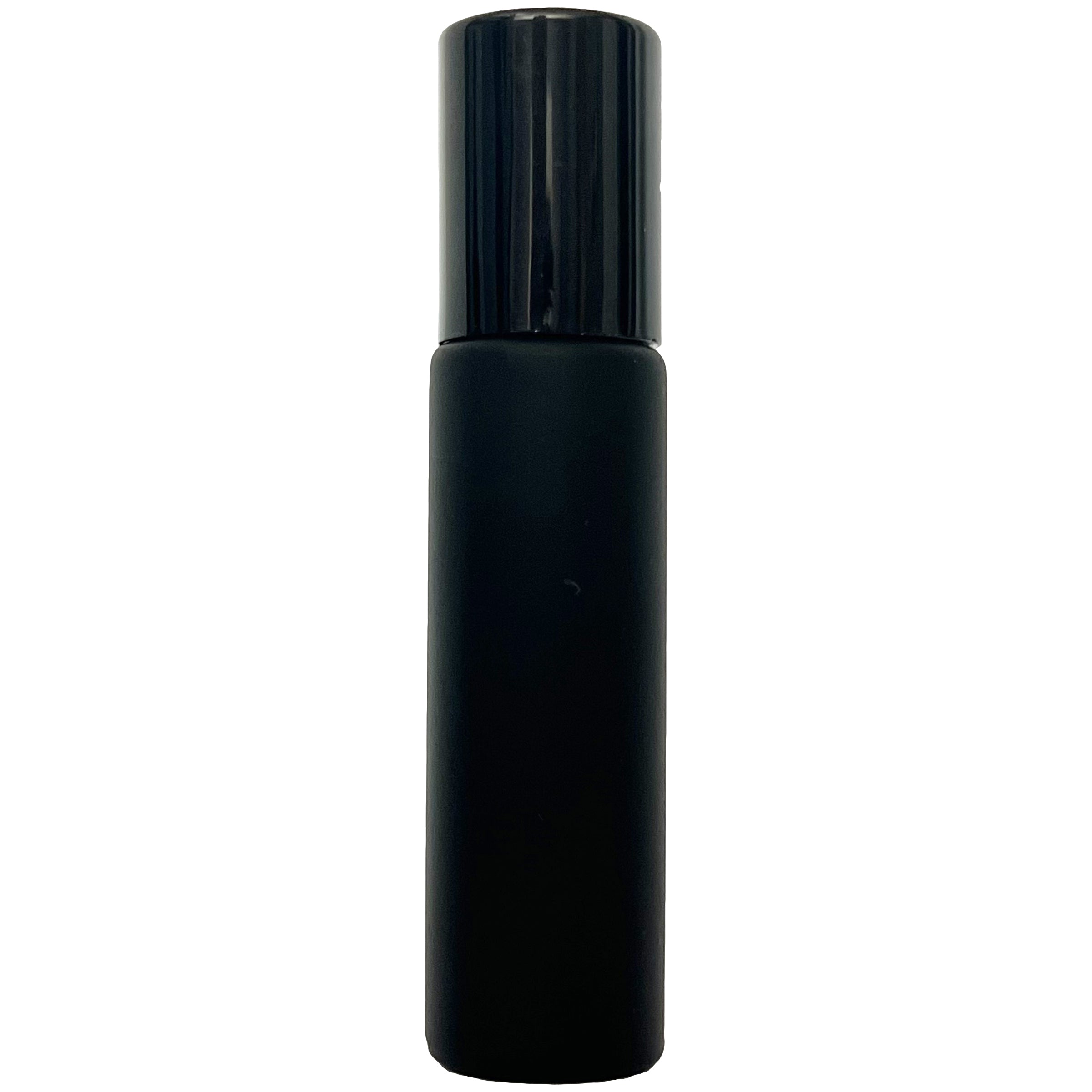 10ml 0.33oz Frosted Black Thick Glass Roll On Roller Ball Bottles